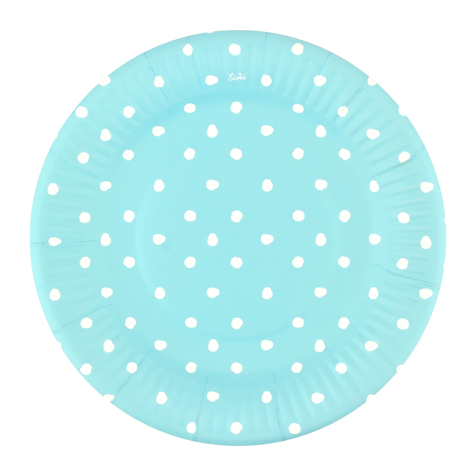 Pastel Blue and White Dot Small Paper Plates (Pack of 12)