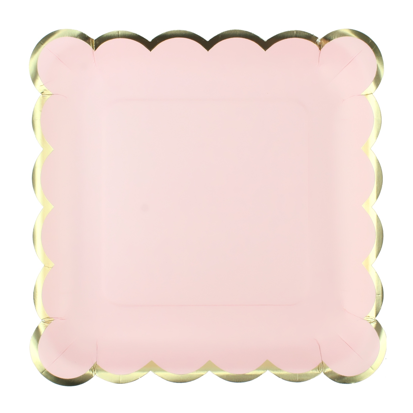 Pastel Pink Luxe Small Paper Plates (Pack of 12)