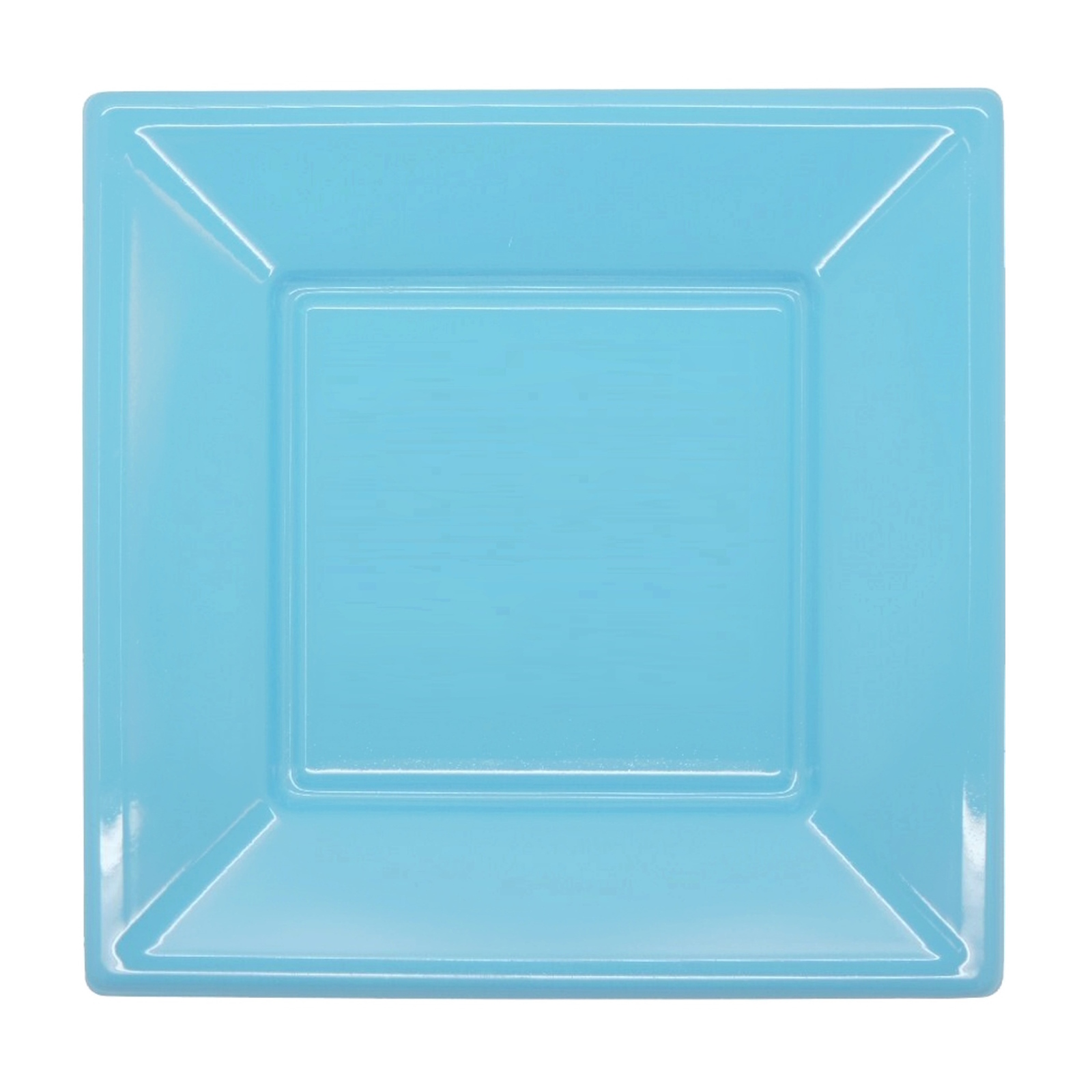 Pacific Powder Blue Small Square Plastic Plates (Pack of 8) Discount