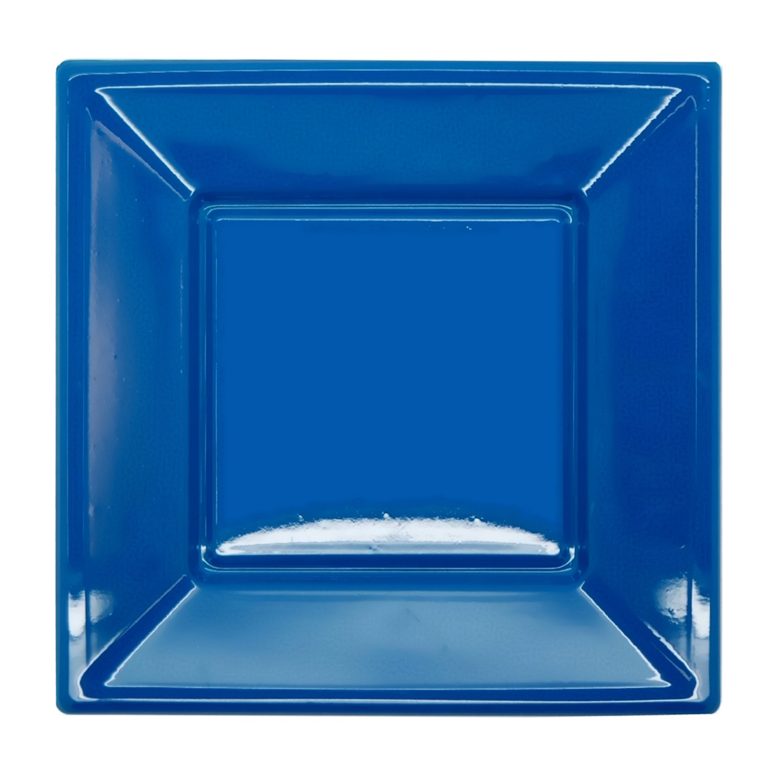 Regal Royal Blue Small Square Plastic Plates (Pack of 8)