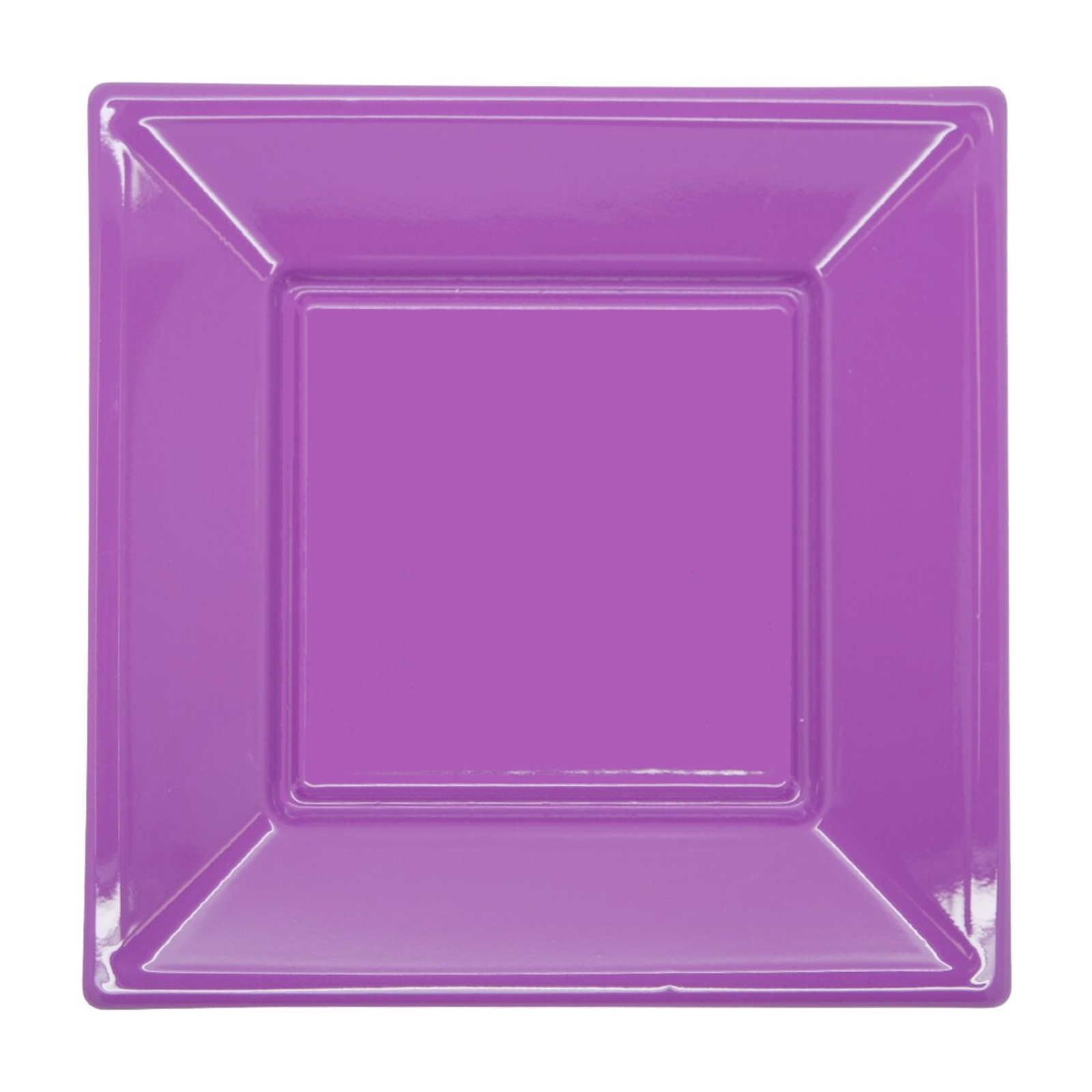 Violet Purple Small Square Plastic Plates Pack of 8 Discount Party Supplies Discount Party Supplies