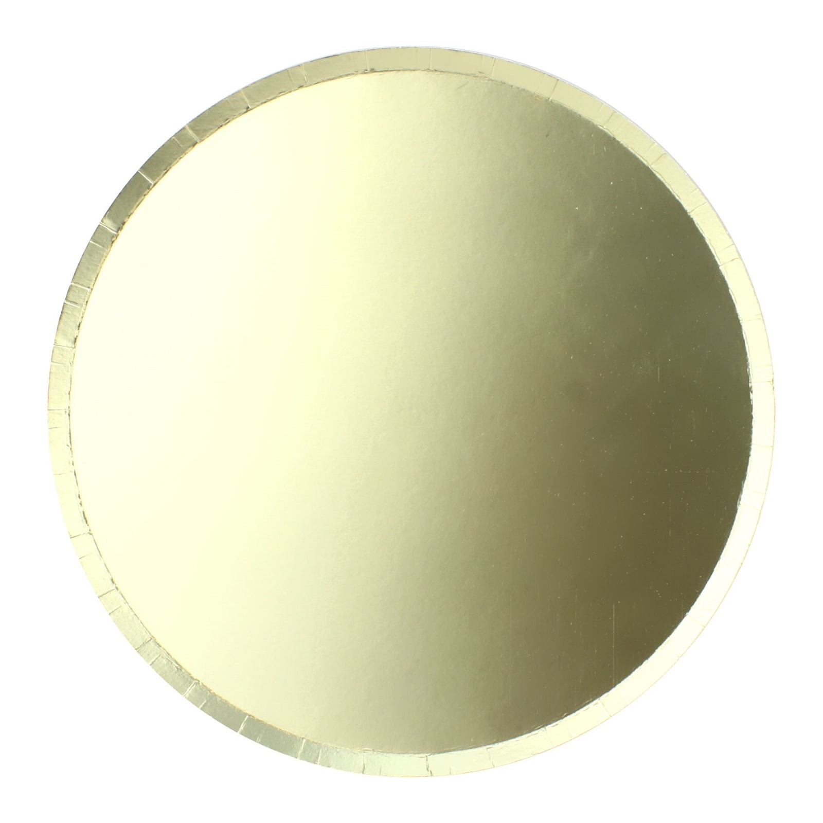 Matte Gold Small Round Paper Plates (Pack of 12)