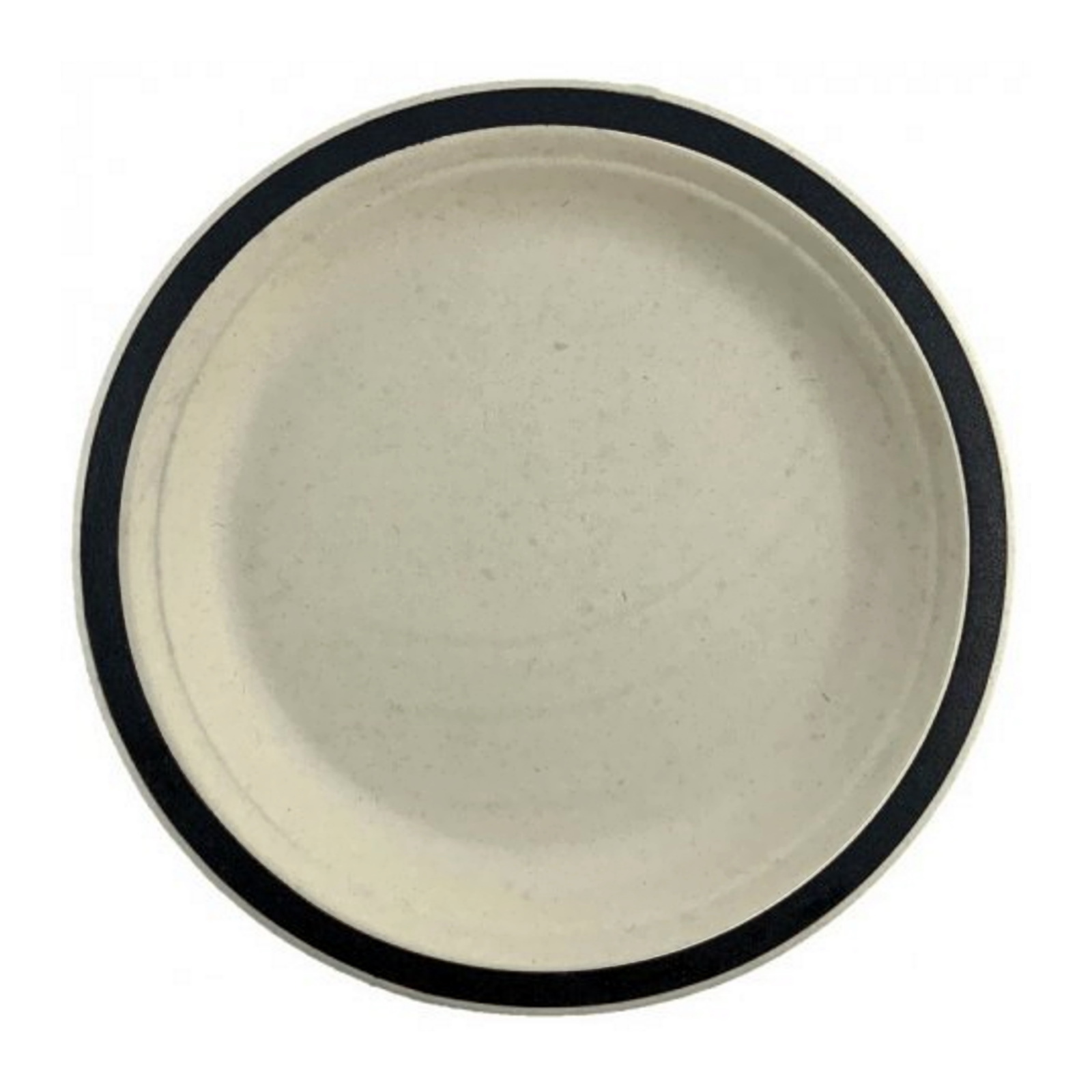 Black Rim Sugar Cane Small Plates (Pack of 10)