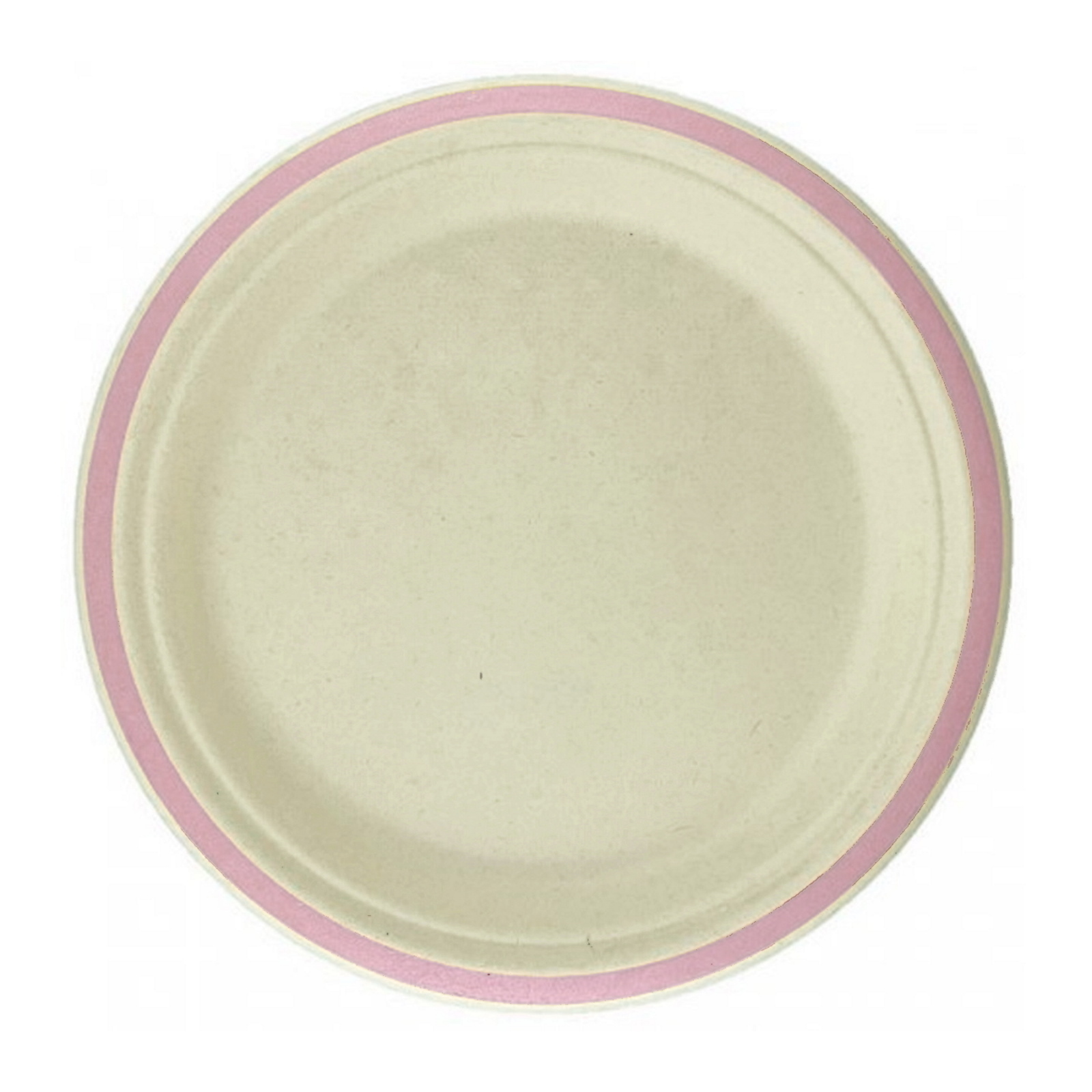 Light Pink Rim Sugar Cane Small Plates (Pack of 10)
