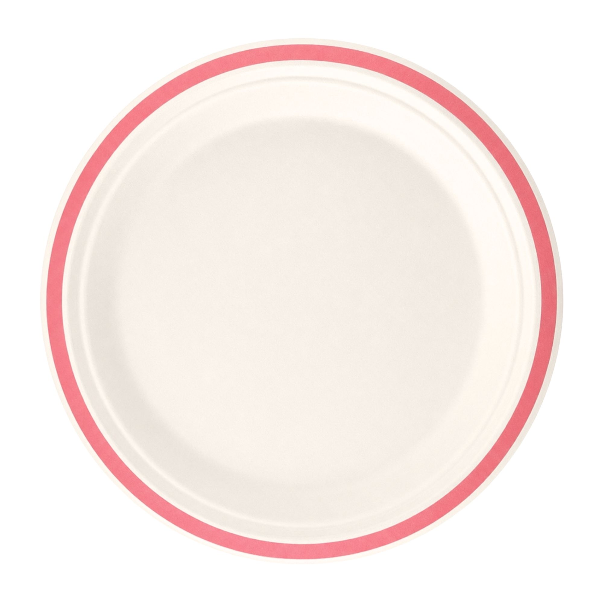 Pink Rose Gold Rim Sugar Cane Small Plates (Pack of 10)