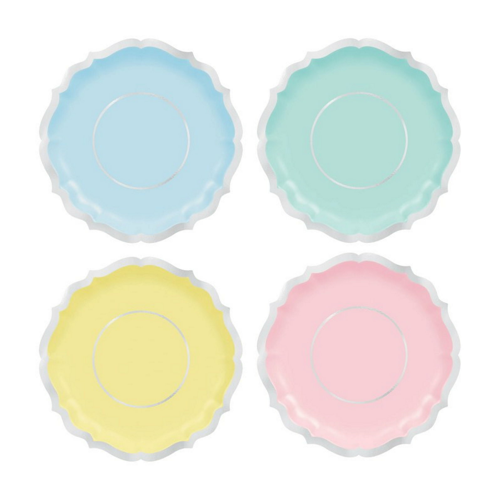 Pretty Pastels Small Paper Plates (Pack of 8)