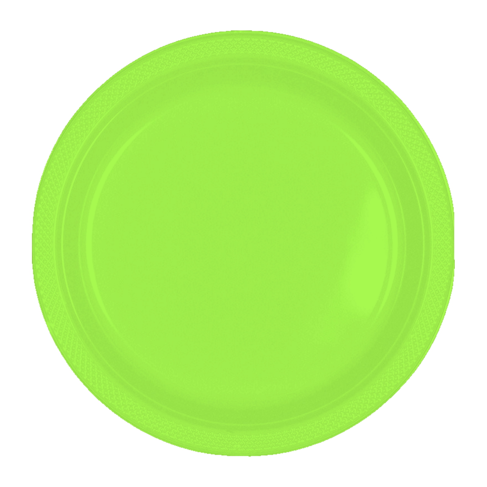 Amscan Lime Green 17cm Reusable Plates (Pack of 20)