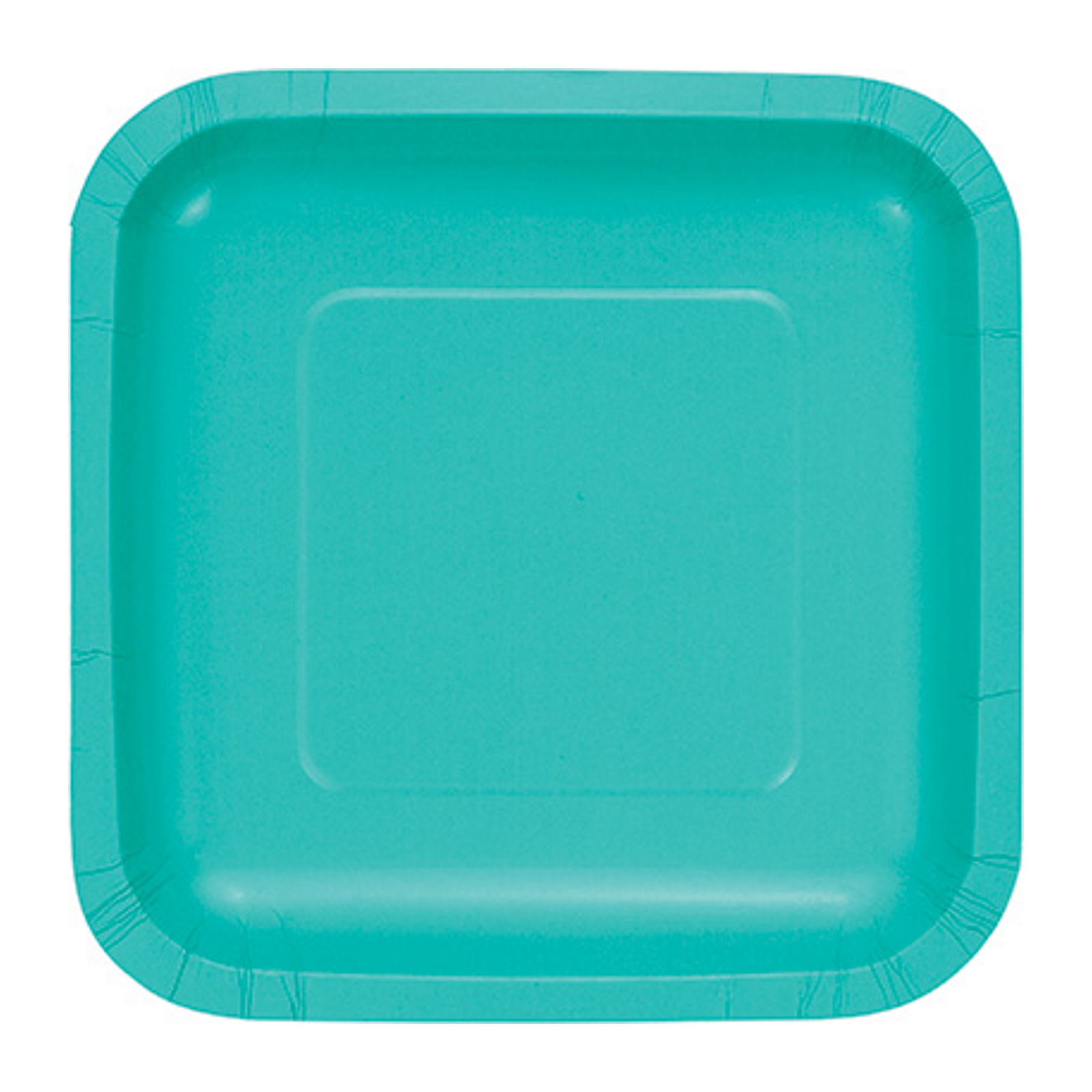 Teal Lagoon Square Paper Plates 18cm (Pack of 18) 