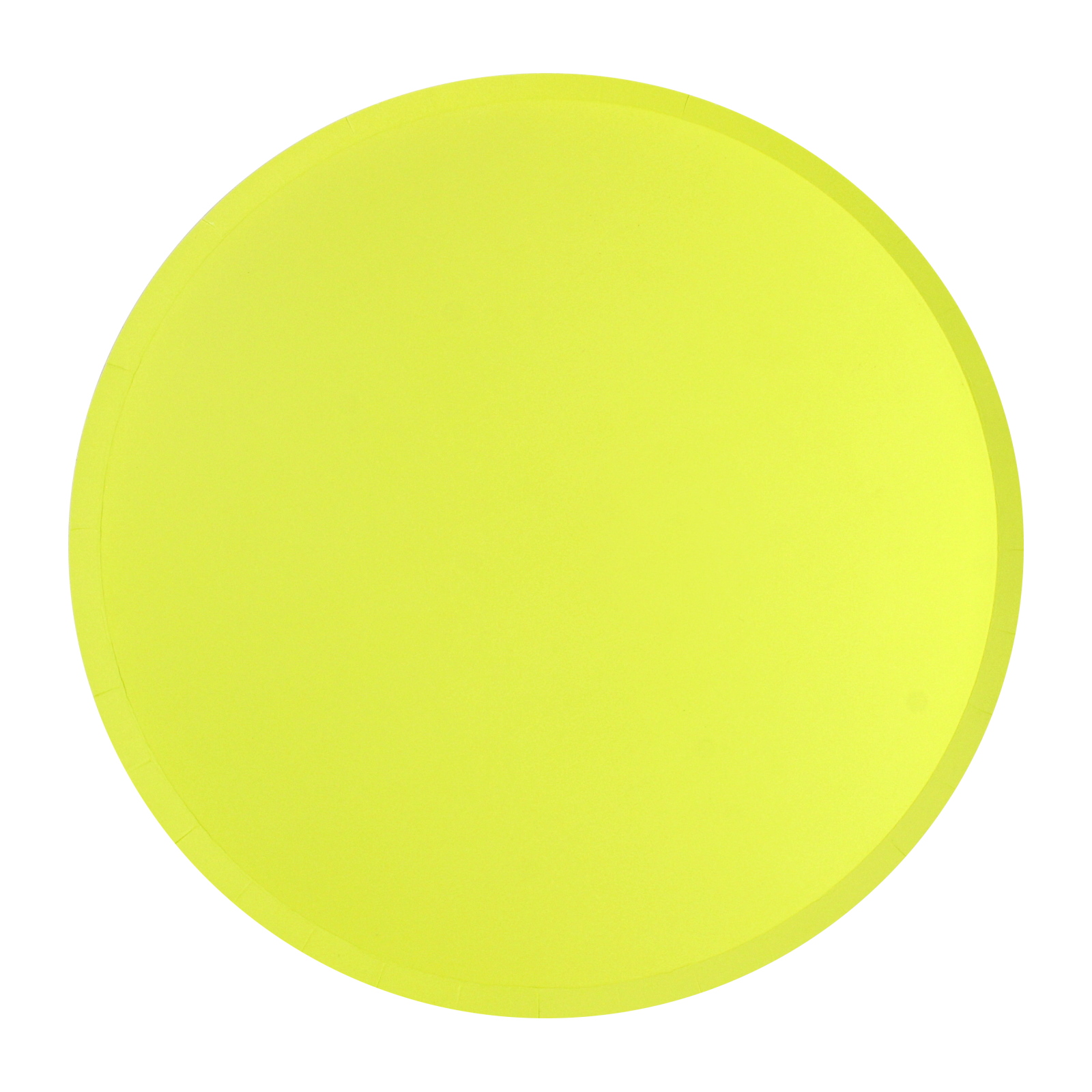 Neon Yellow Small Paper Plates (Pack of 12) 