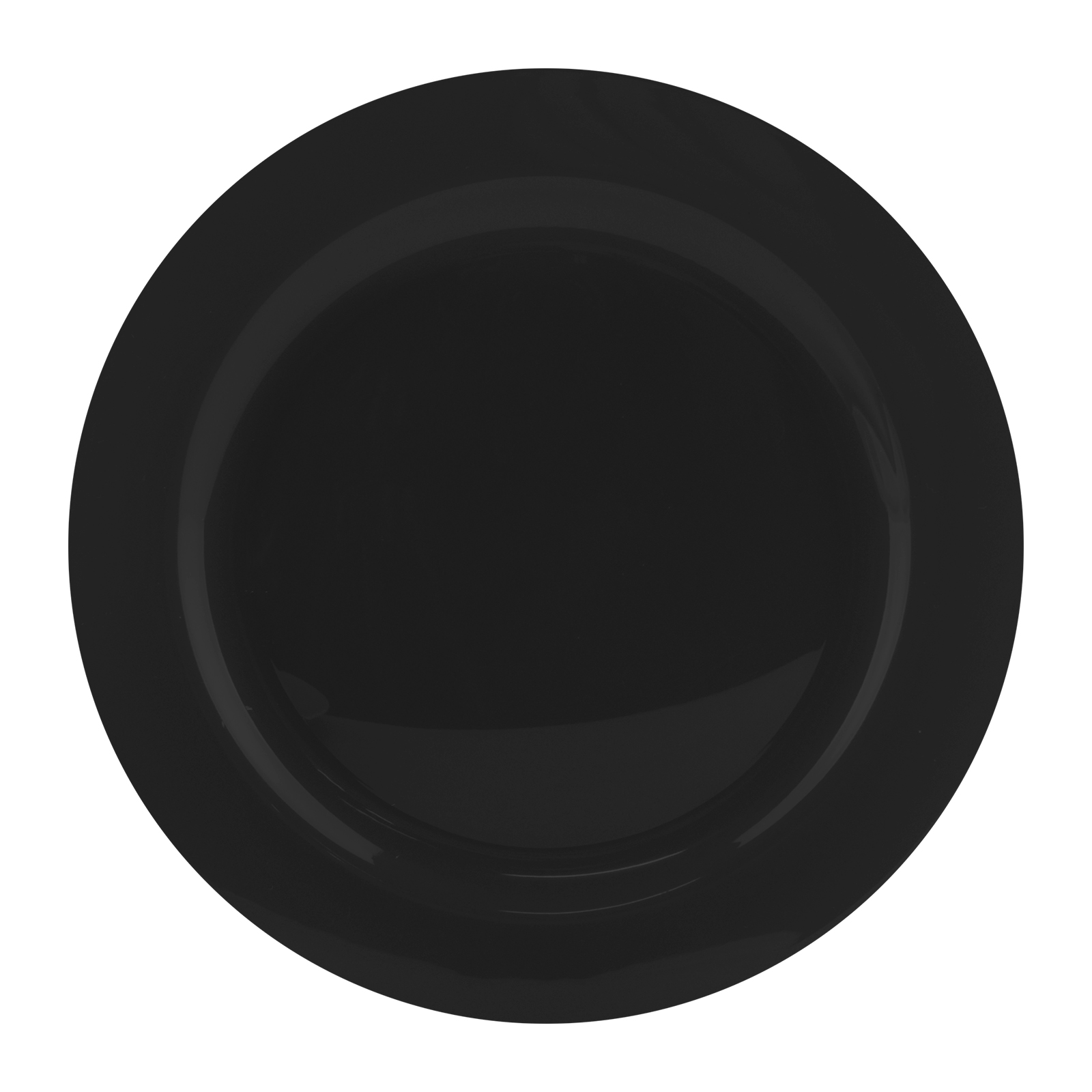 Black 18cm Plastic Reusable Plates (Pack of 10)
