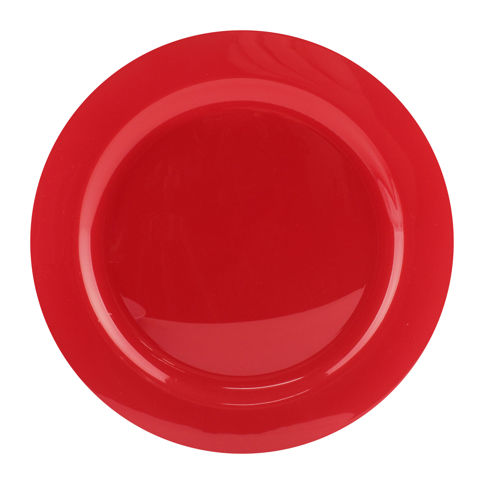 Red 18cm Plastic Reusable Plates (Pack of 10)
