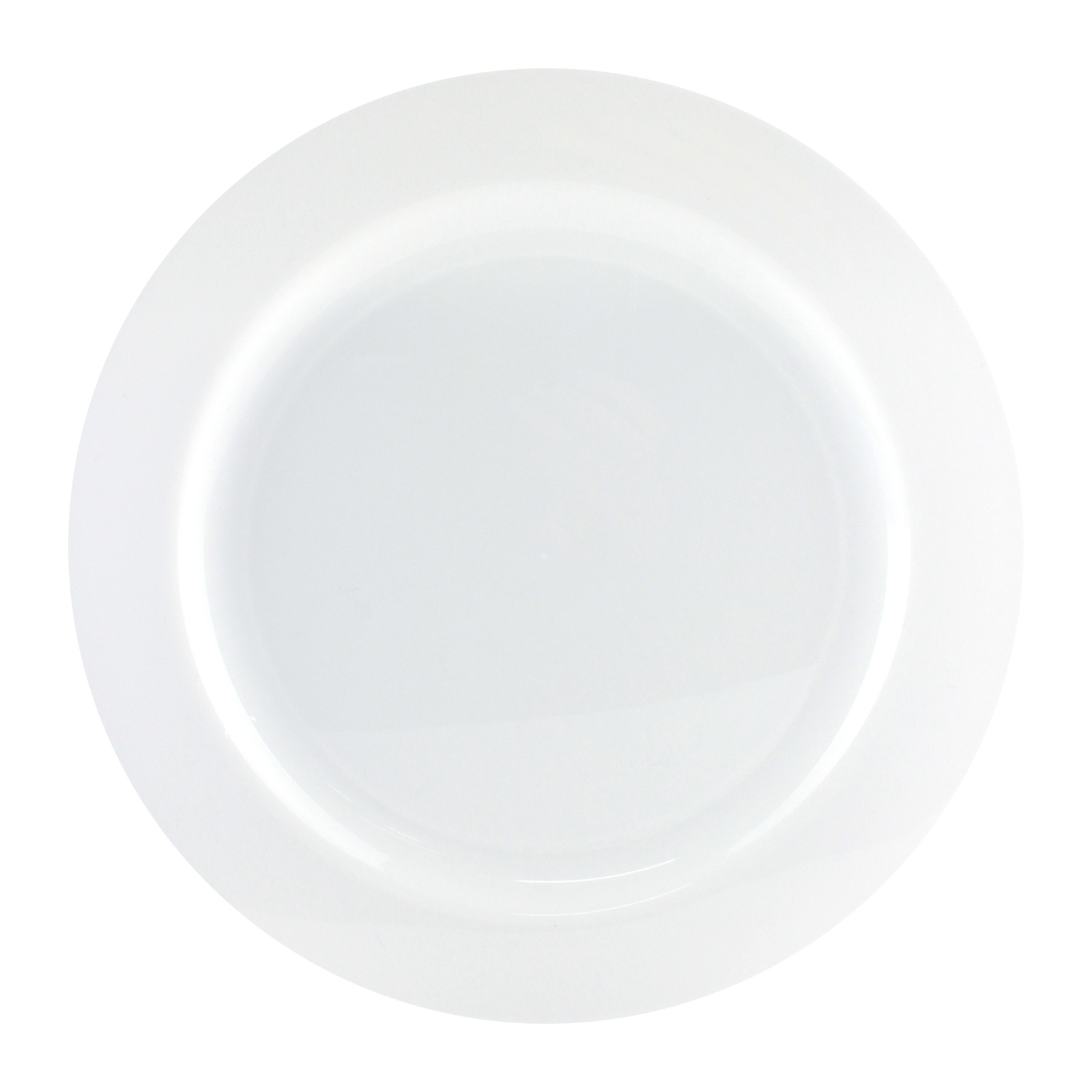 White 18cm Plastic Reusable Plates (Pack of 12) 
