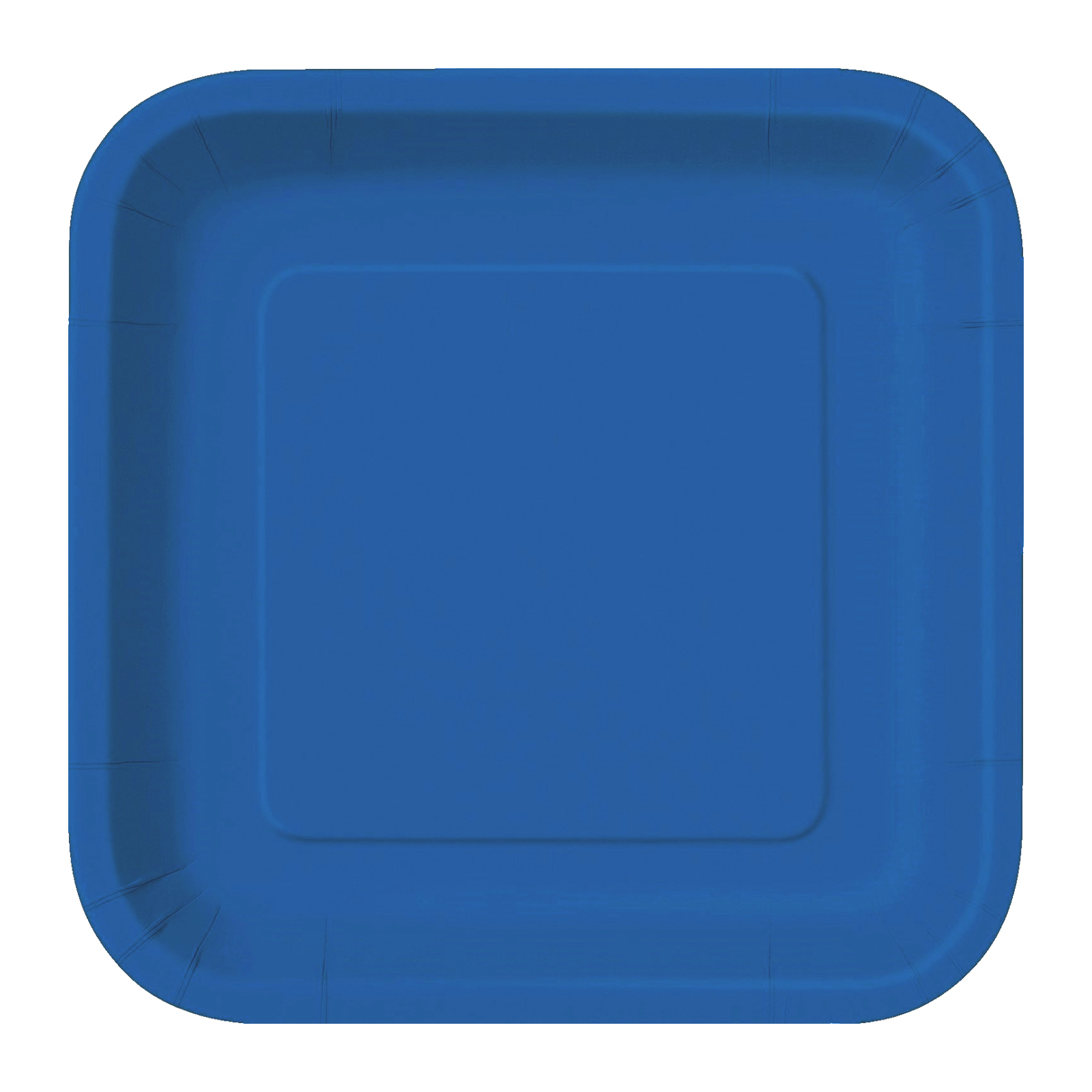 Royal Blue 18cm Square Paper Plates (Pack of 8) 