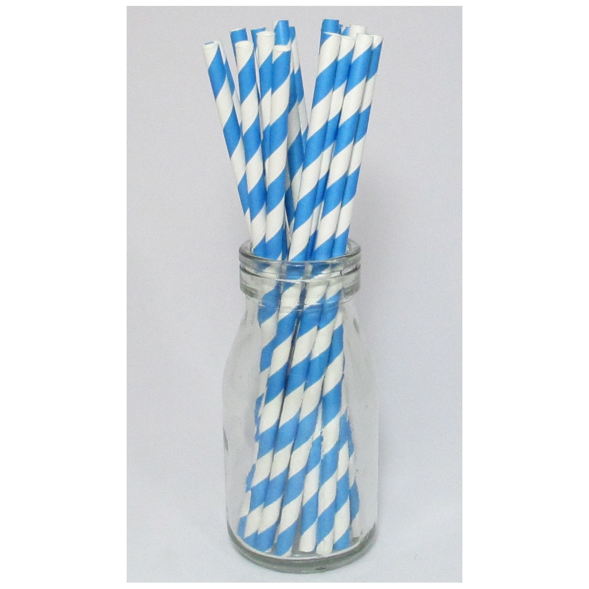 Blue Striped Paper Straws (Pack of 25)
