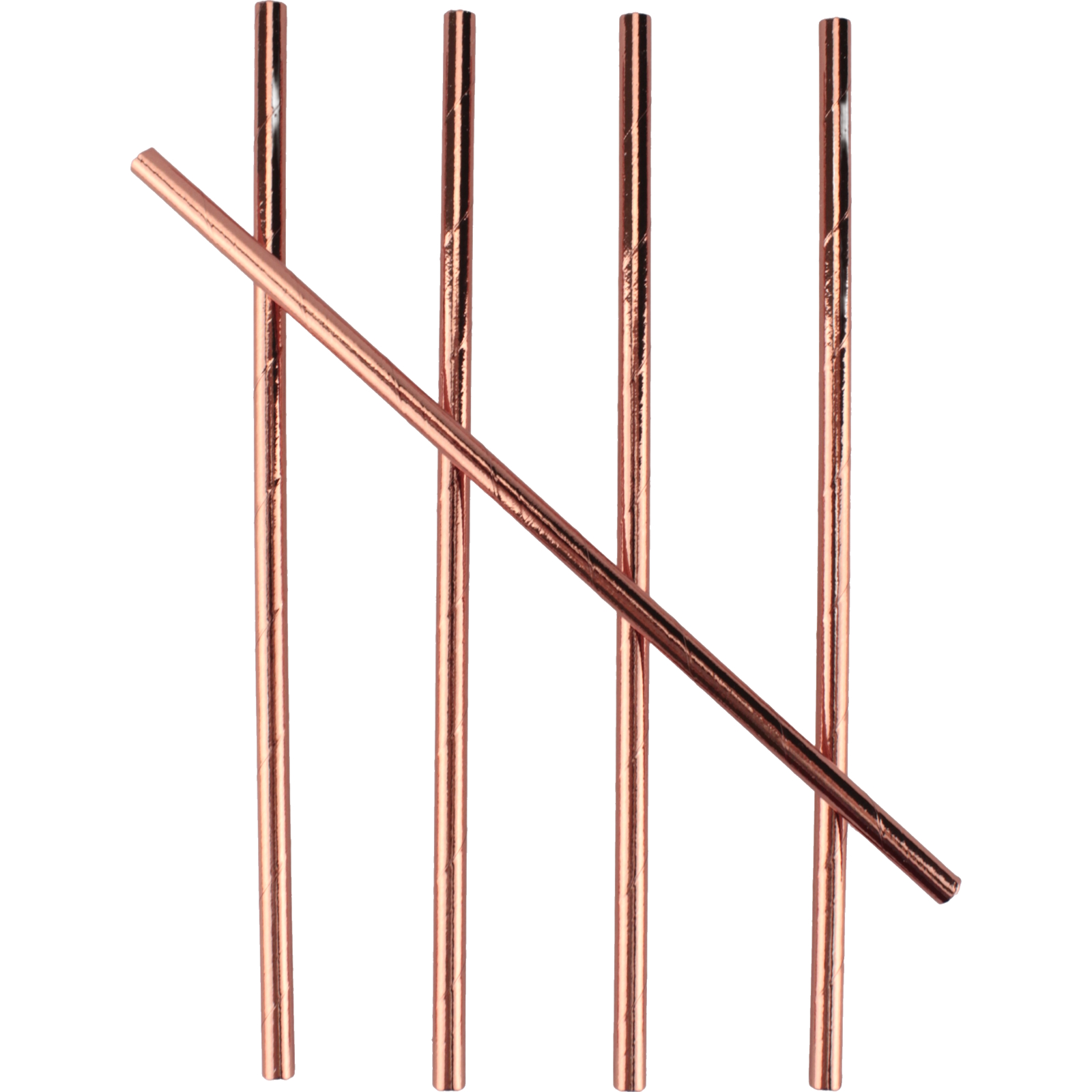 Foil Rose Gold Paper Straws (Pack of 20)