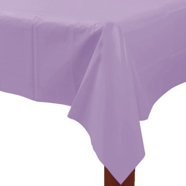 Lavender Rectangular Plastic Tablecloth