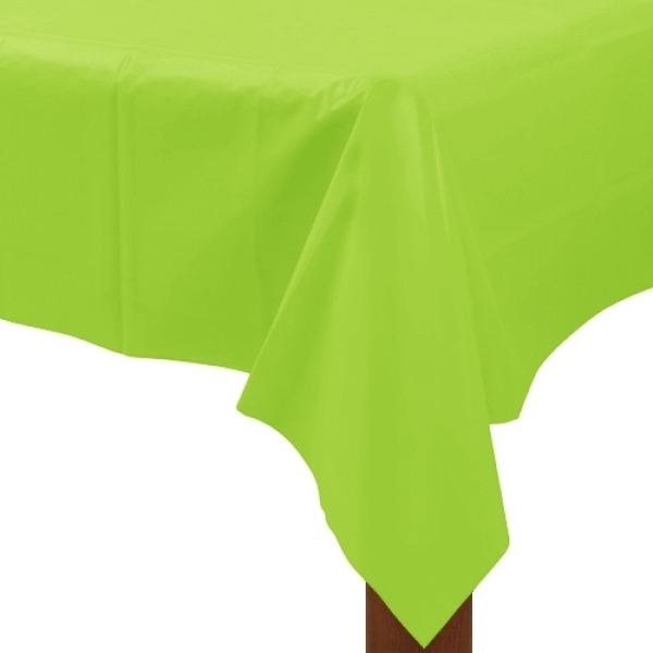 Lime Green Rectangular Plastic Tablecloth