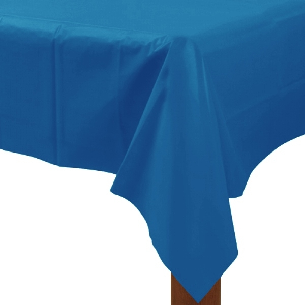 Marine Blue Rectangular Plastic Tablecloth
