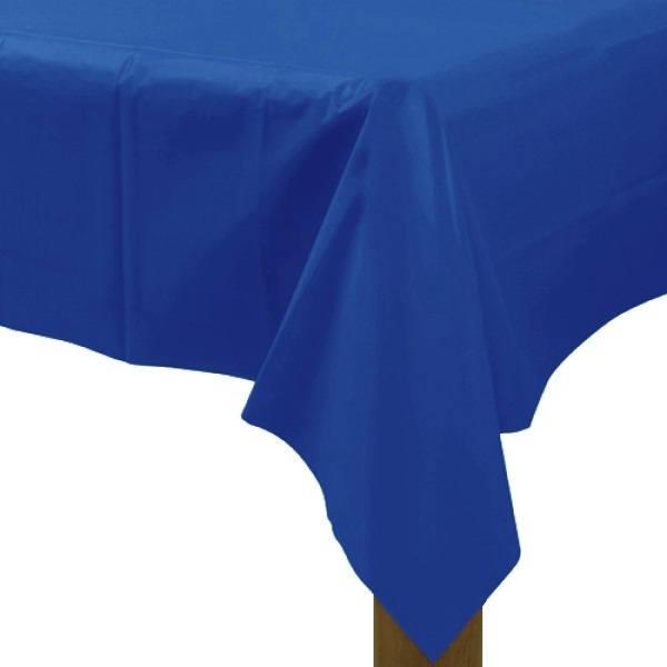 Royal Blue Rectangular Plastic Tablecloth