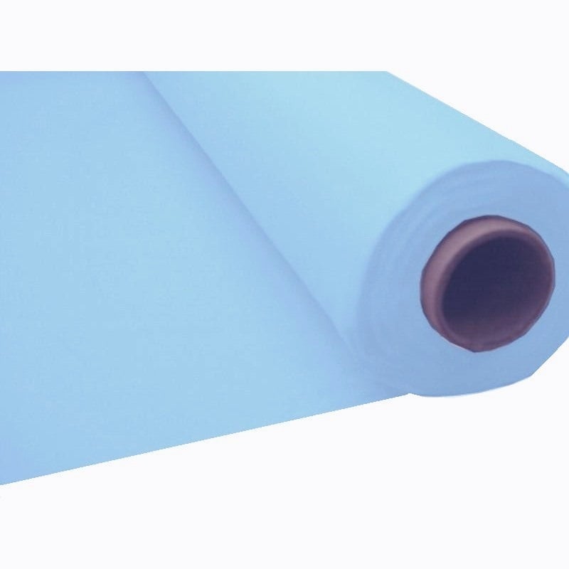 Pastel Blue Plastic Table Roll Tablecloth 30m