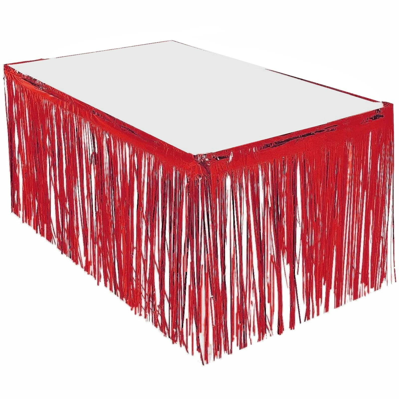 Red Foil Table Skirt