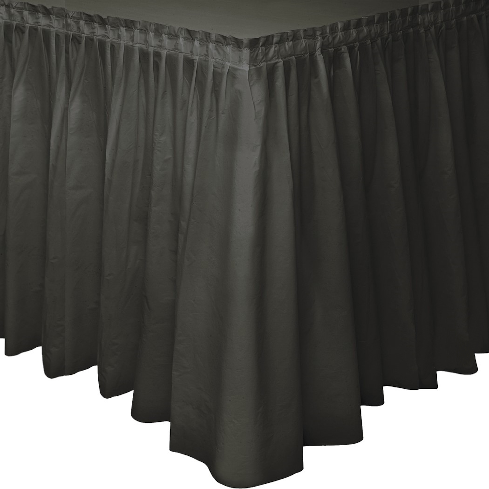 Black Plastic Table Skirt
