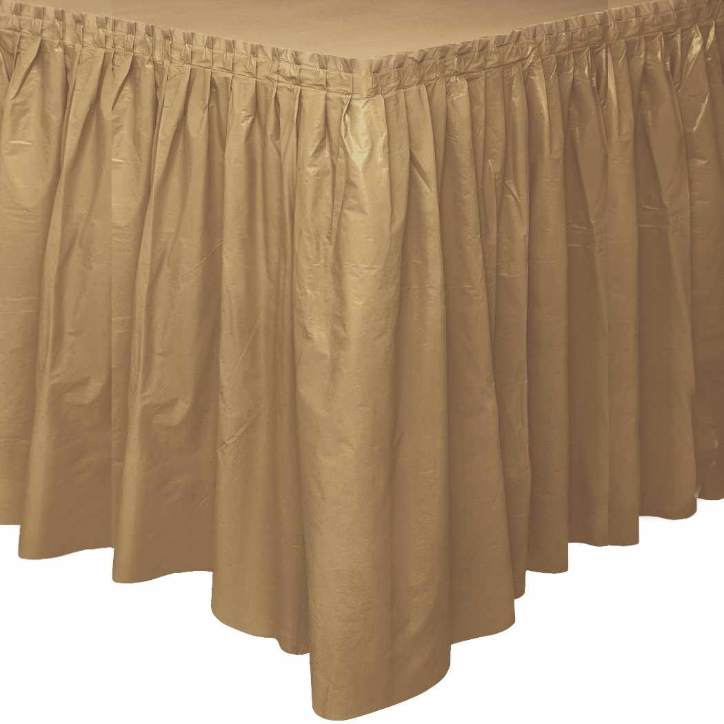 Gold Plastic Table Skirt
