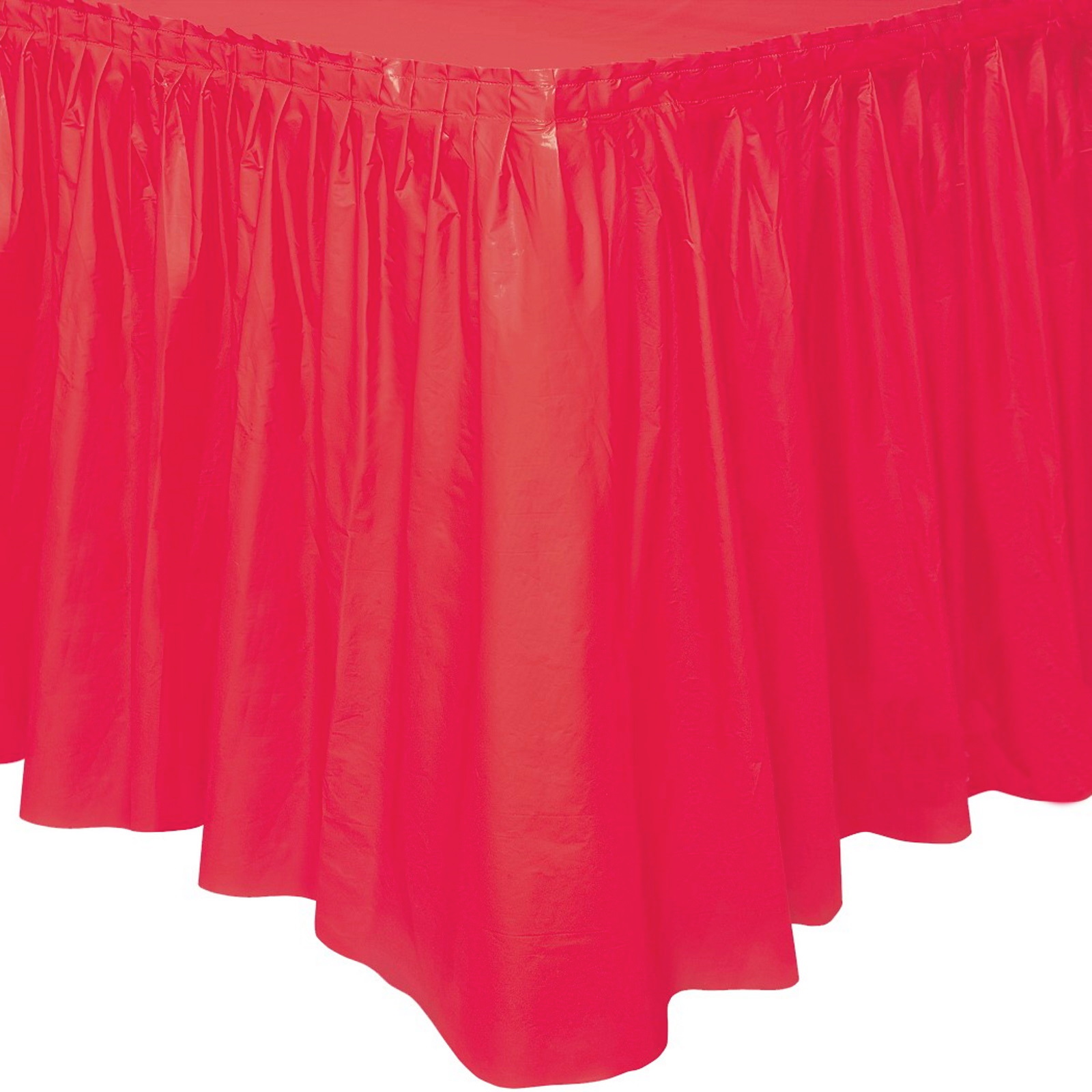 Red Plastic Table Skirt