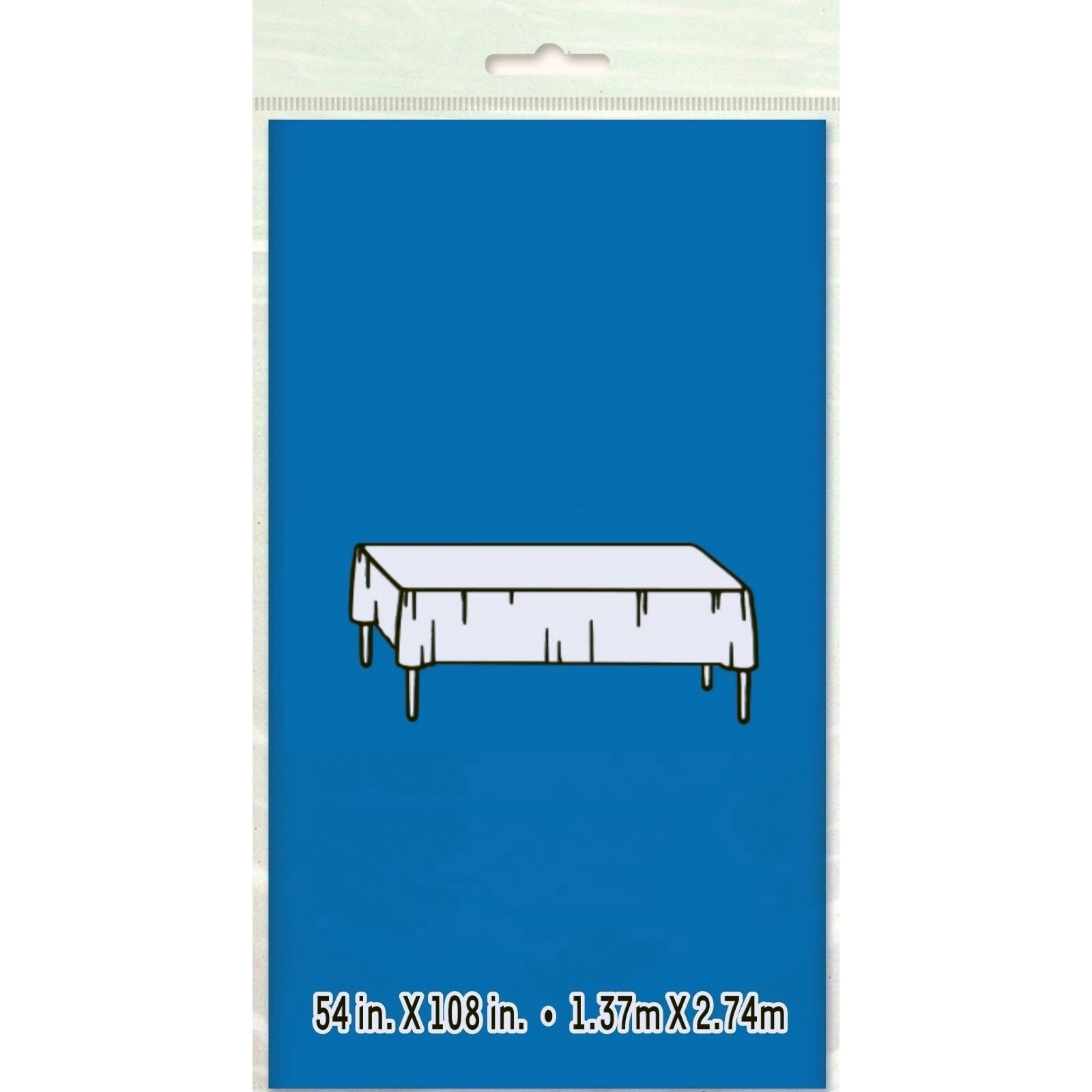 Royal Blue Rectangular Plastic Tablecloth