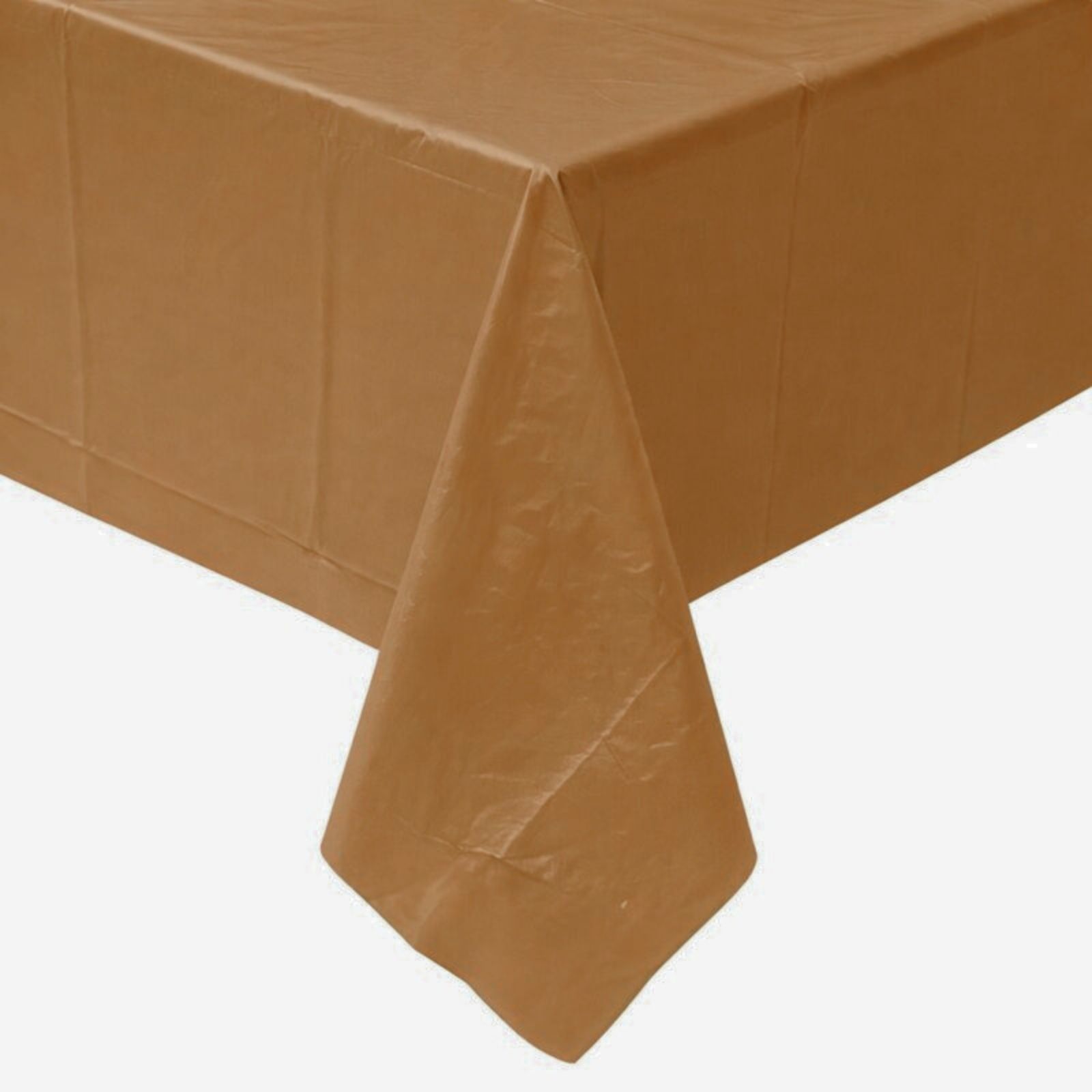 Gold Rectangular Plastic Tablecloth