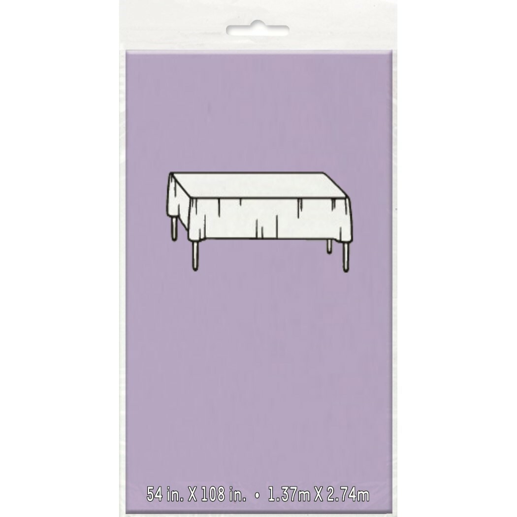 Lavender Rectangular Plastic Tablecloth