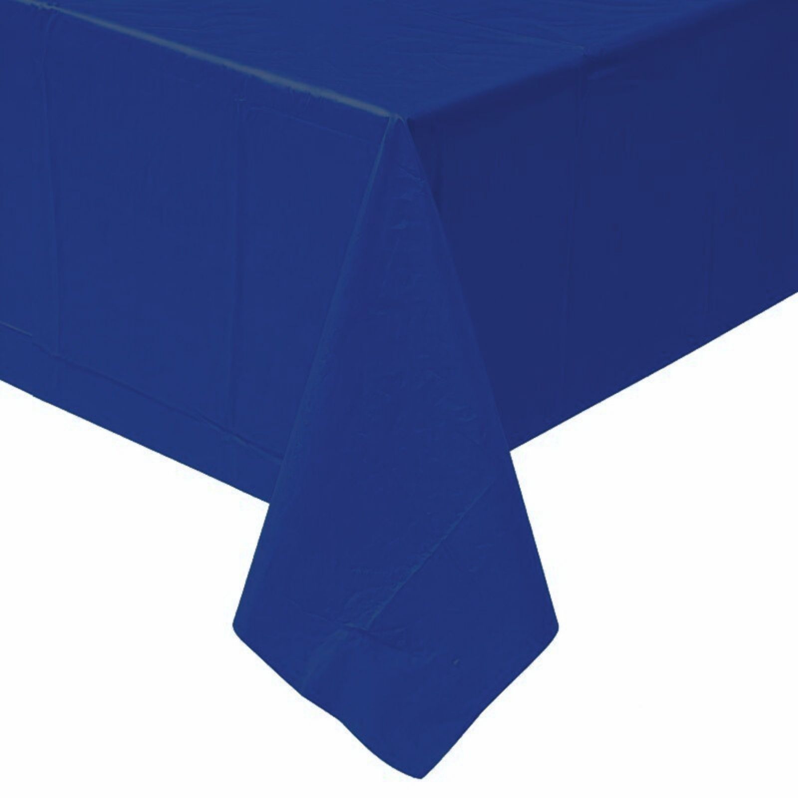 True Navy Blue Rectangular Plastic Tablecloth