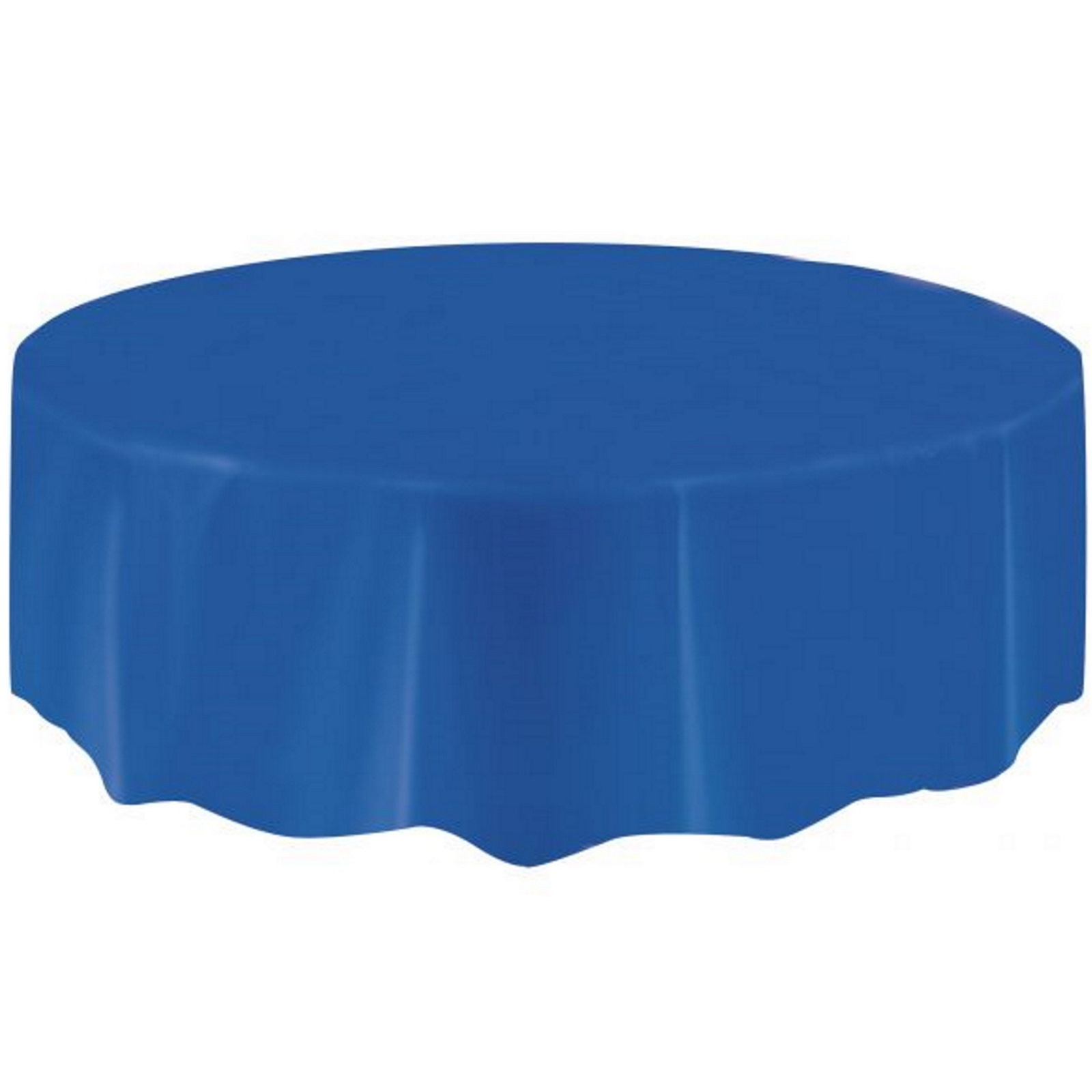 Royal Blue Round Plastic Tablecloth
