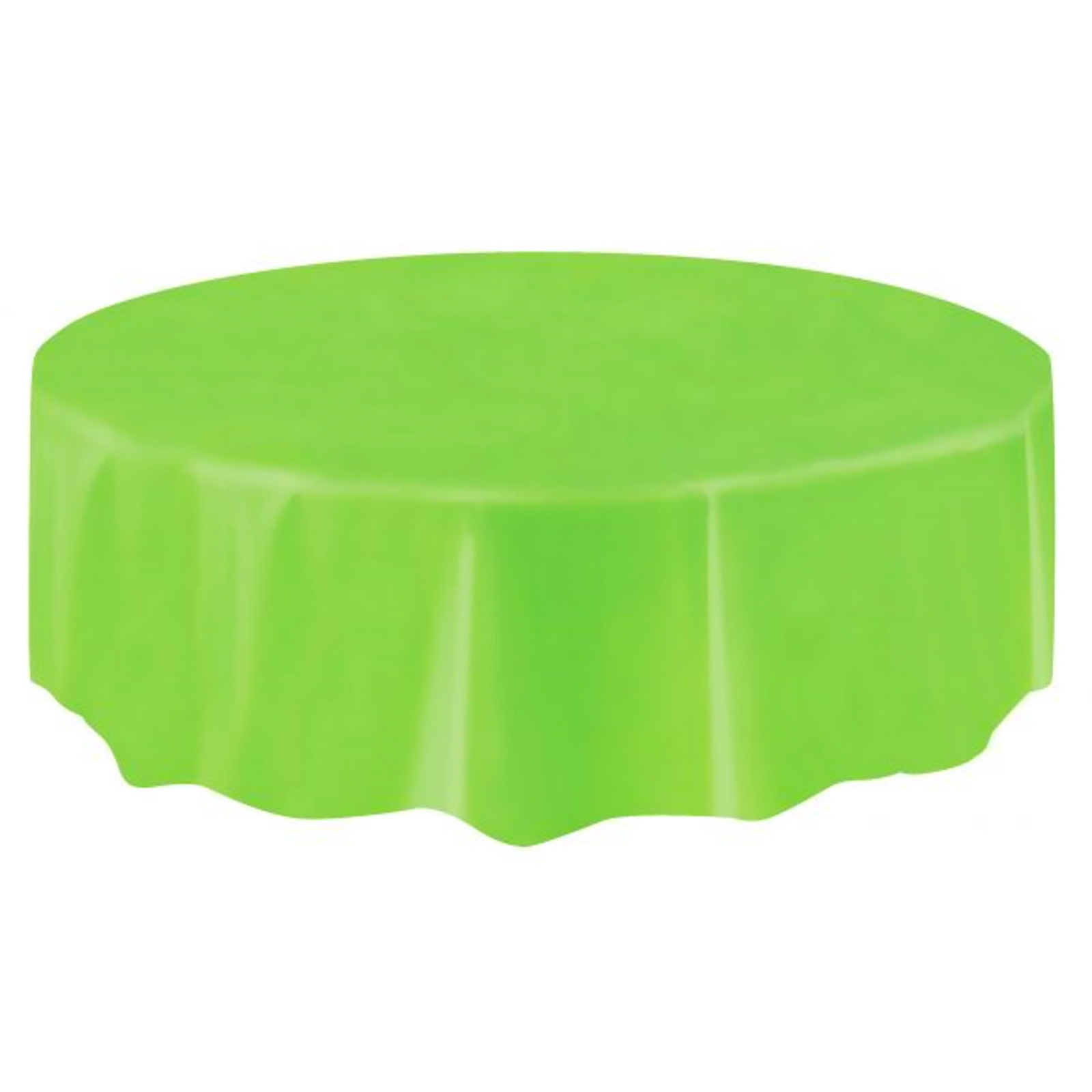 Lime Green Round Plastic Tablecloth