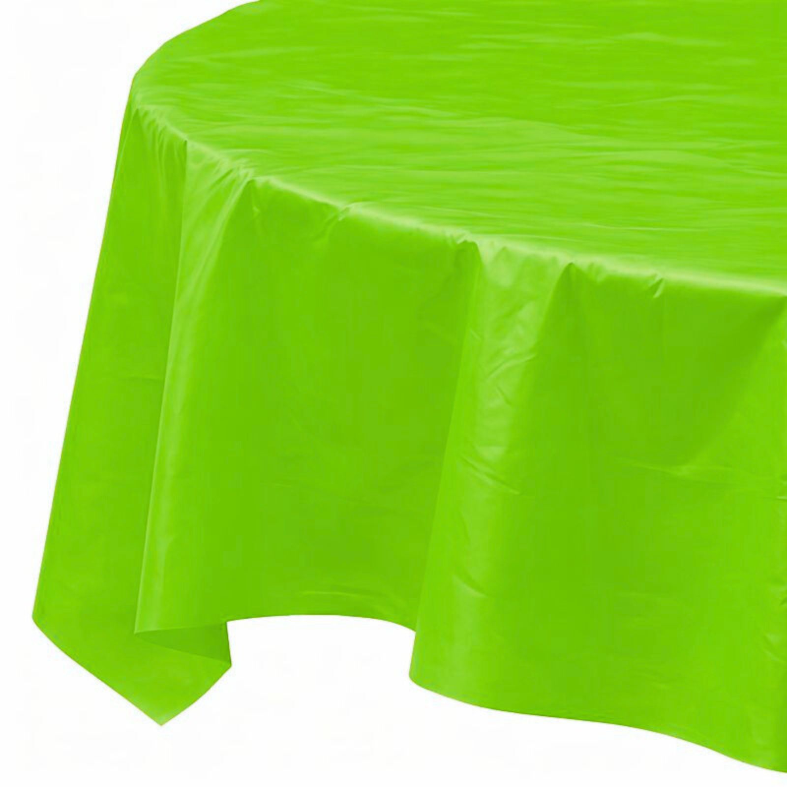 Lime Green Round Plastic Tablecloth