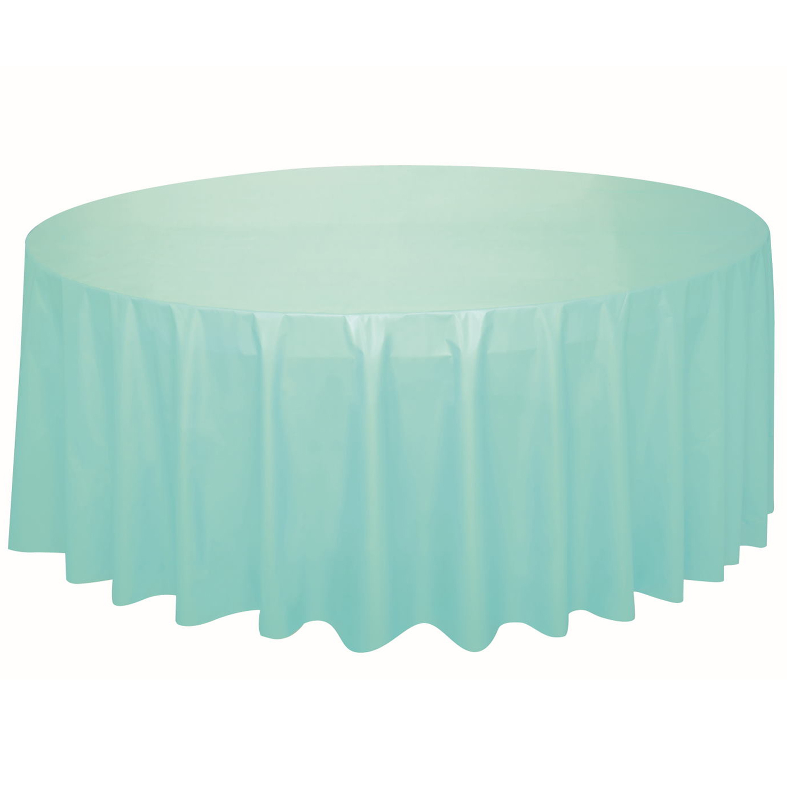 Mint Green Round Plastic Tablecloth