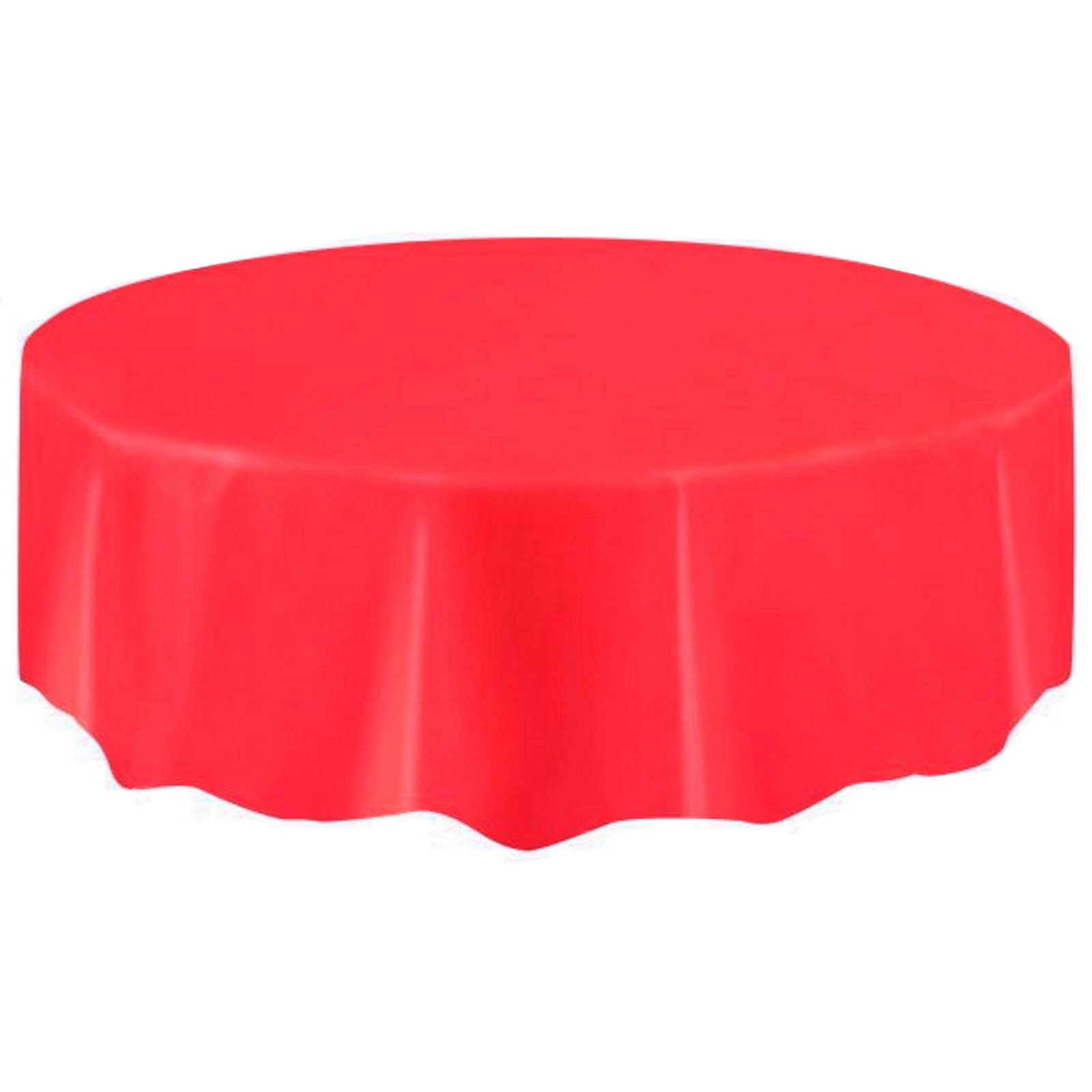 Red Round Plastic Tablecloth