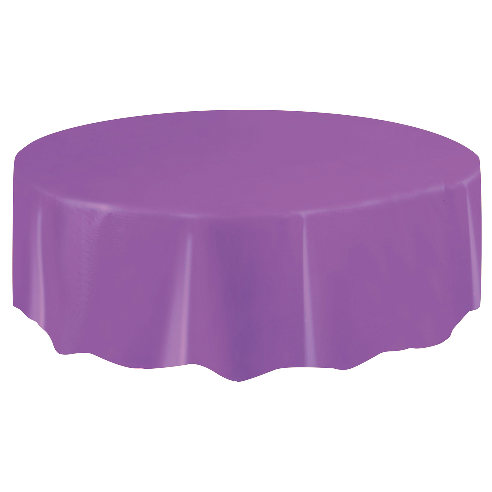 Violet Purple Round Plastic Tablecloth