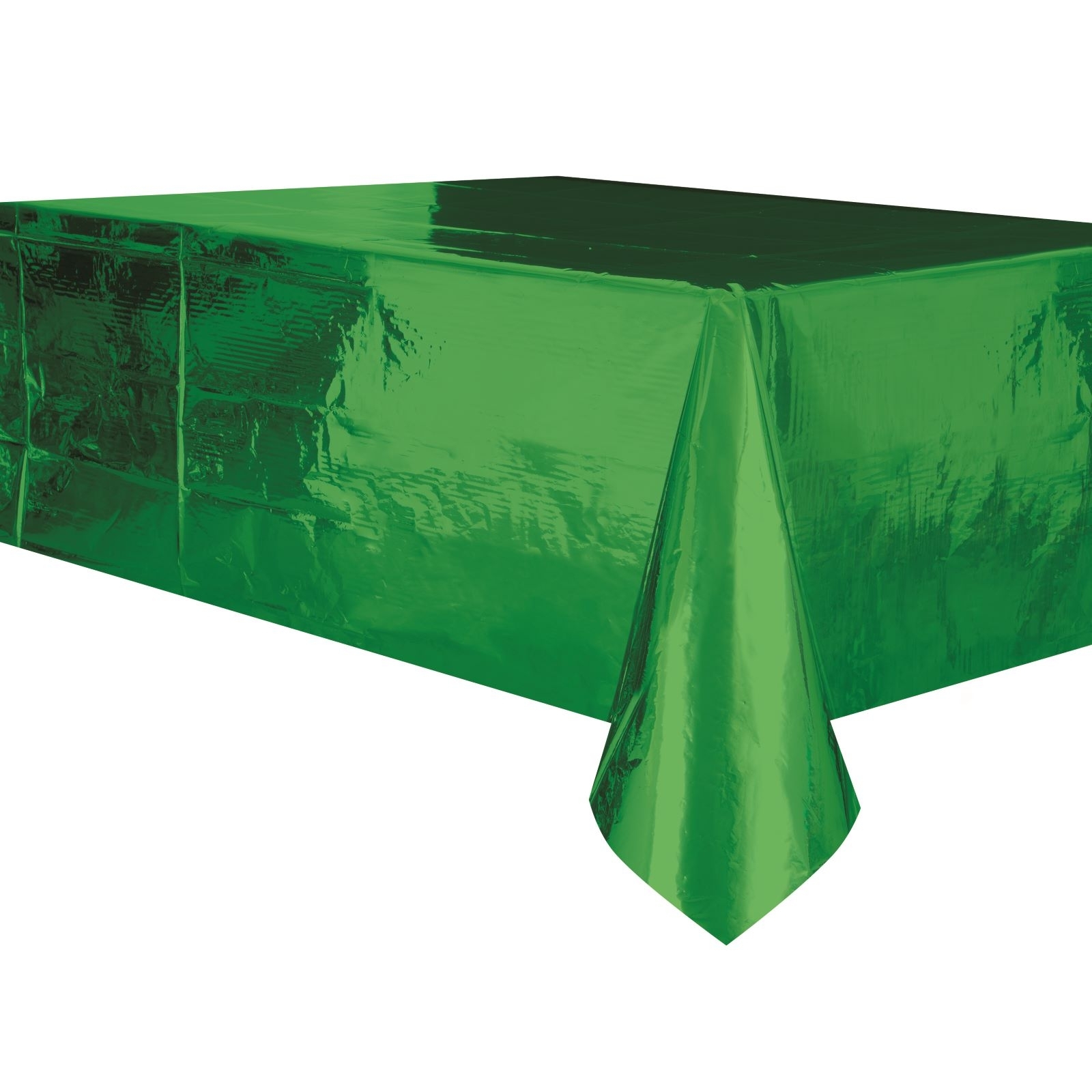 Green Foil Rectangular Plastic Tablecloth