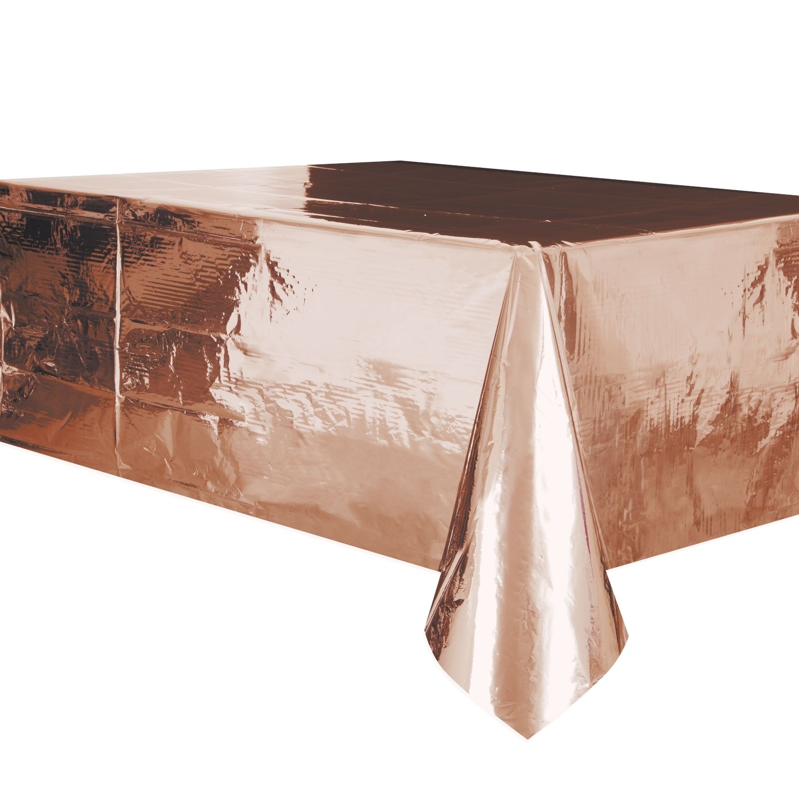 Rose Gold Foil Rectangular Plastic Tablecloth