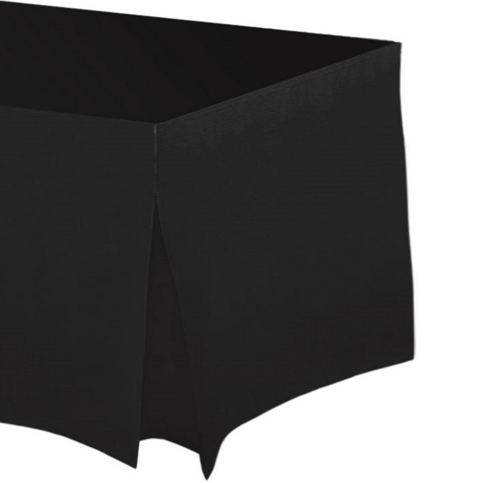 Black Flannel-Backed Table Fitter Tablecloth