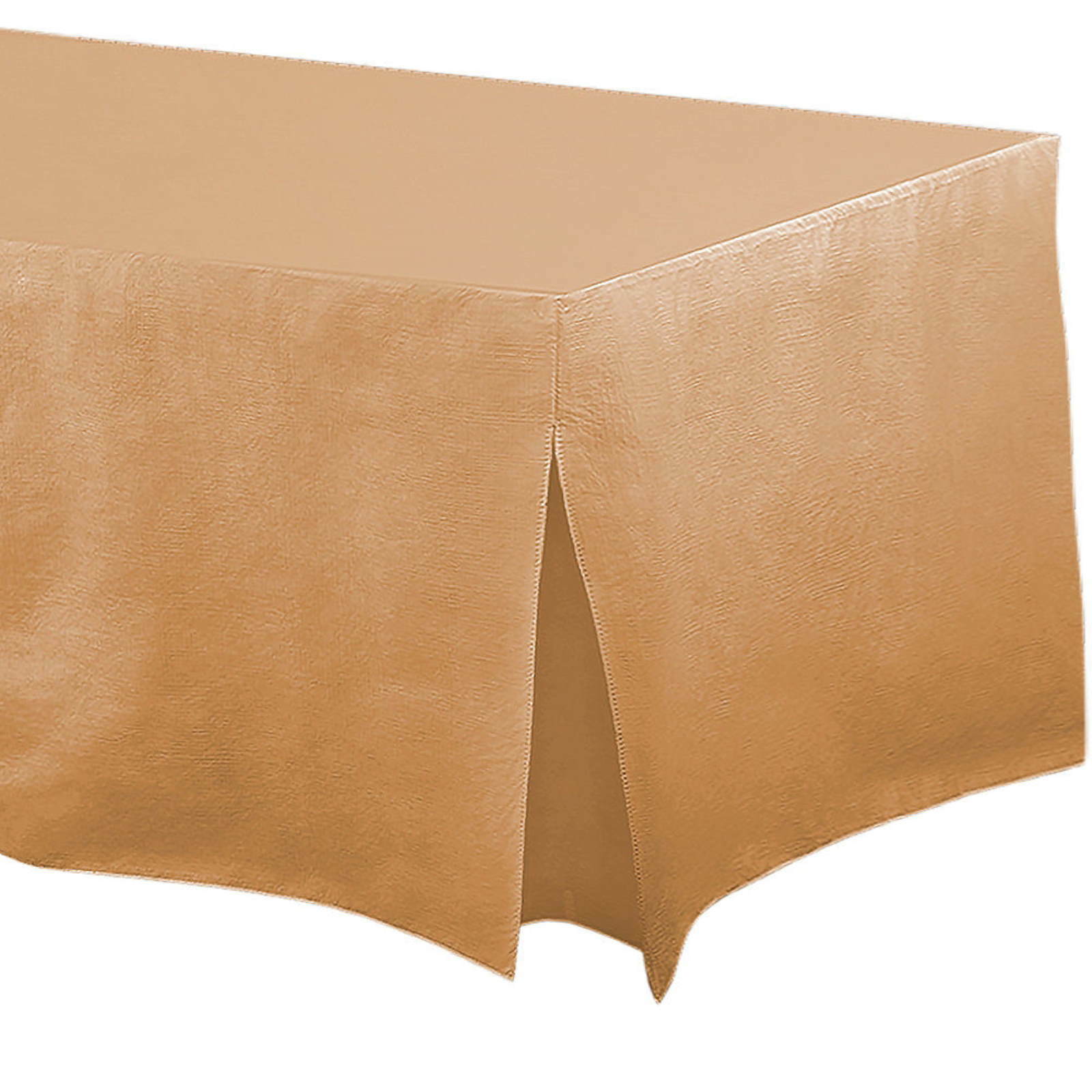 Gold Vinyl Flannel-backed Table Fitter Tablecloth