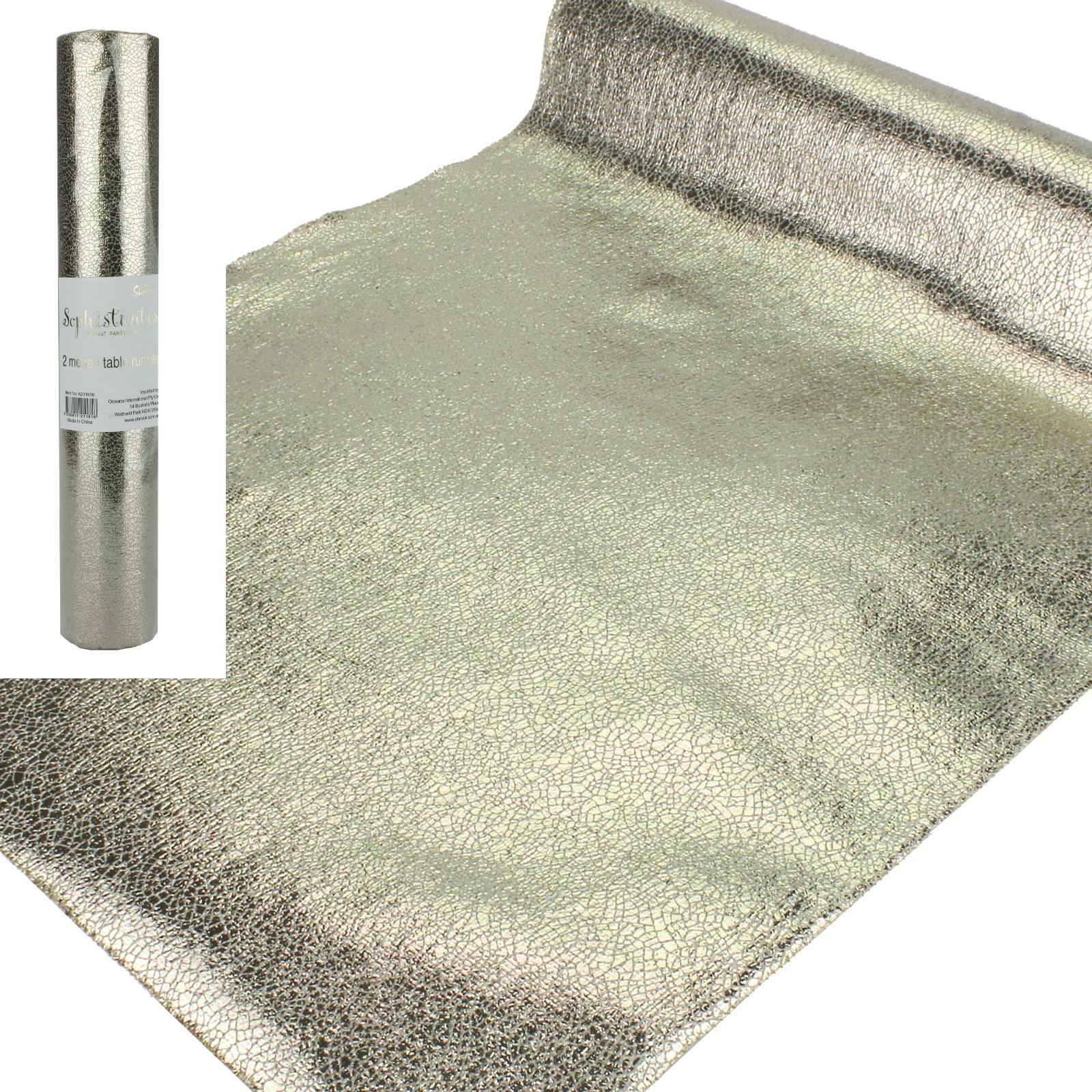 Gold Crackle Table Runner