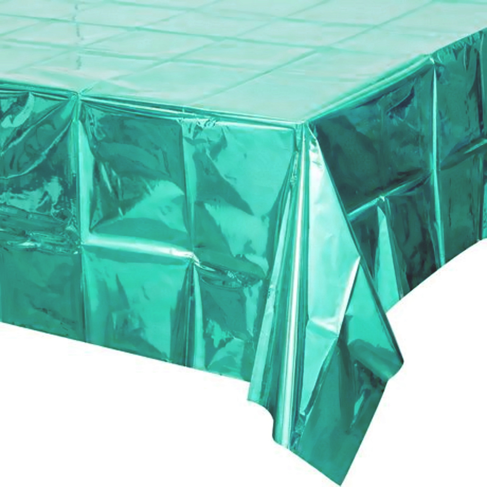 Teal Foil Rectangular Tablecloth