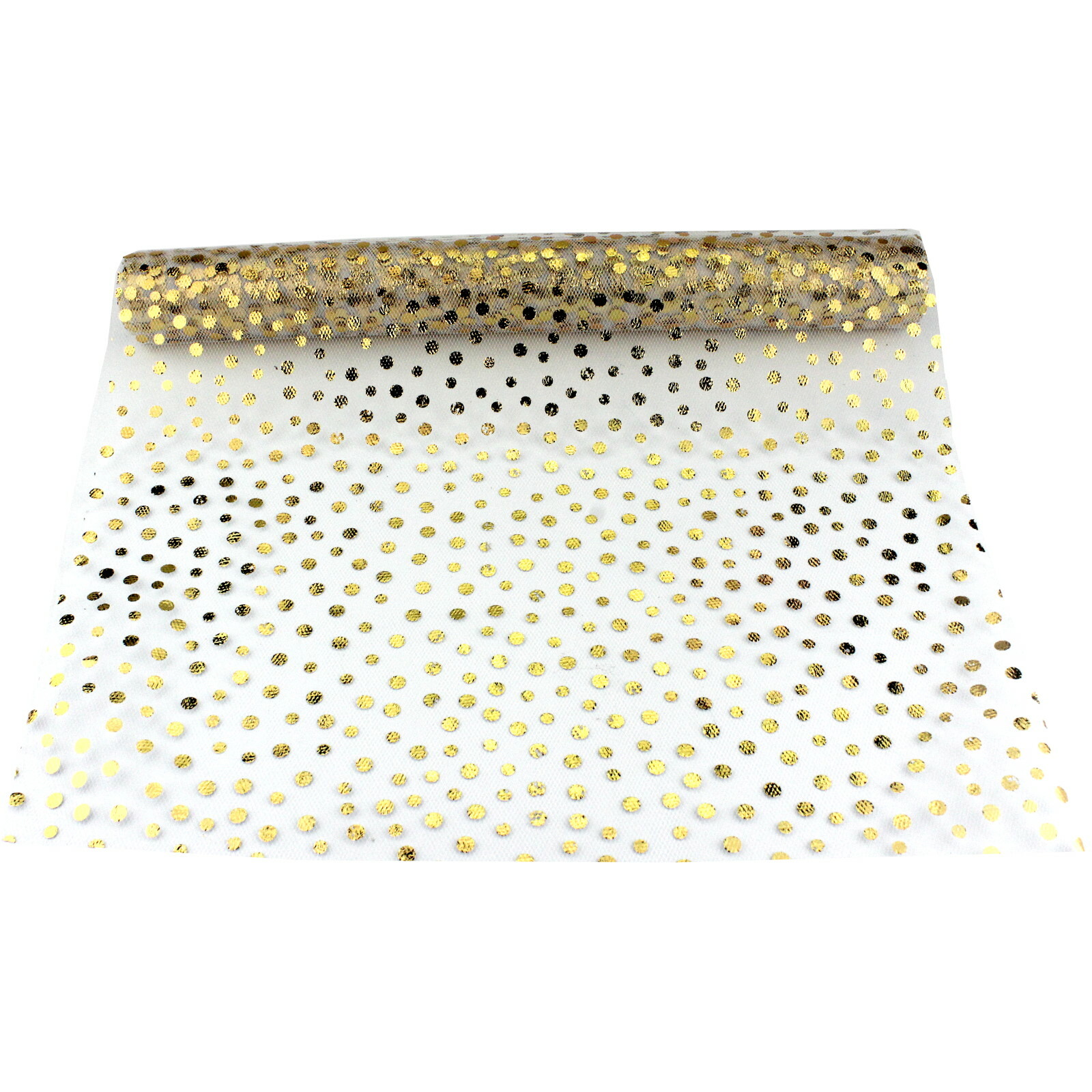 Gold Dot Tulle Table Runner 3m