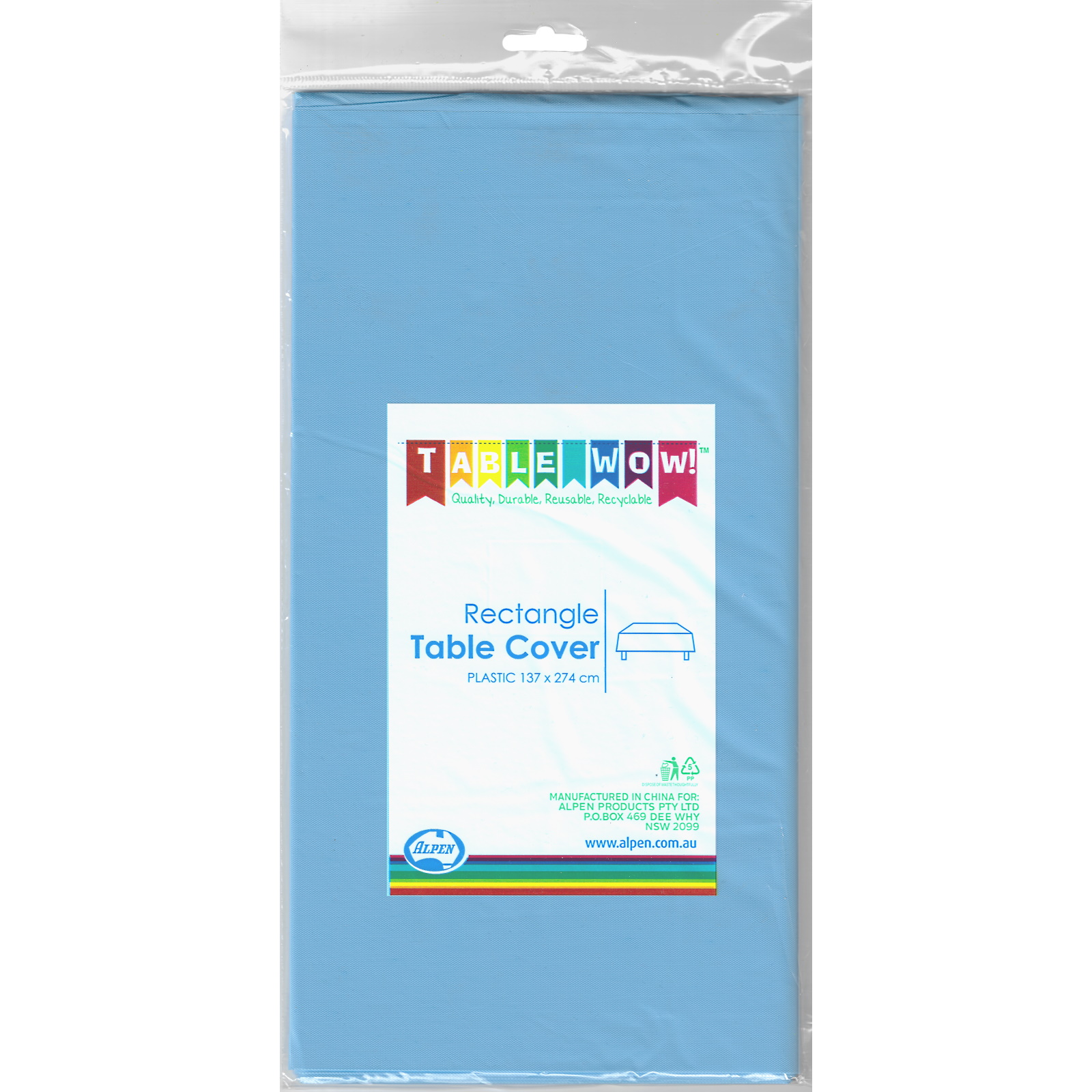 Classic Light Blue Cocktail Napkins / Serviettes (Pack of 50) Light