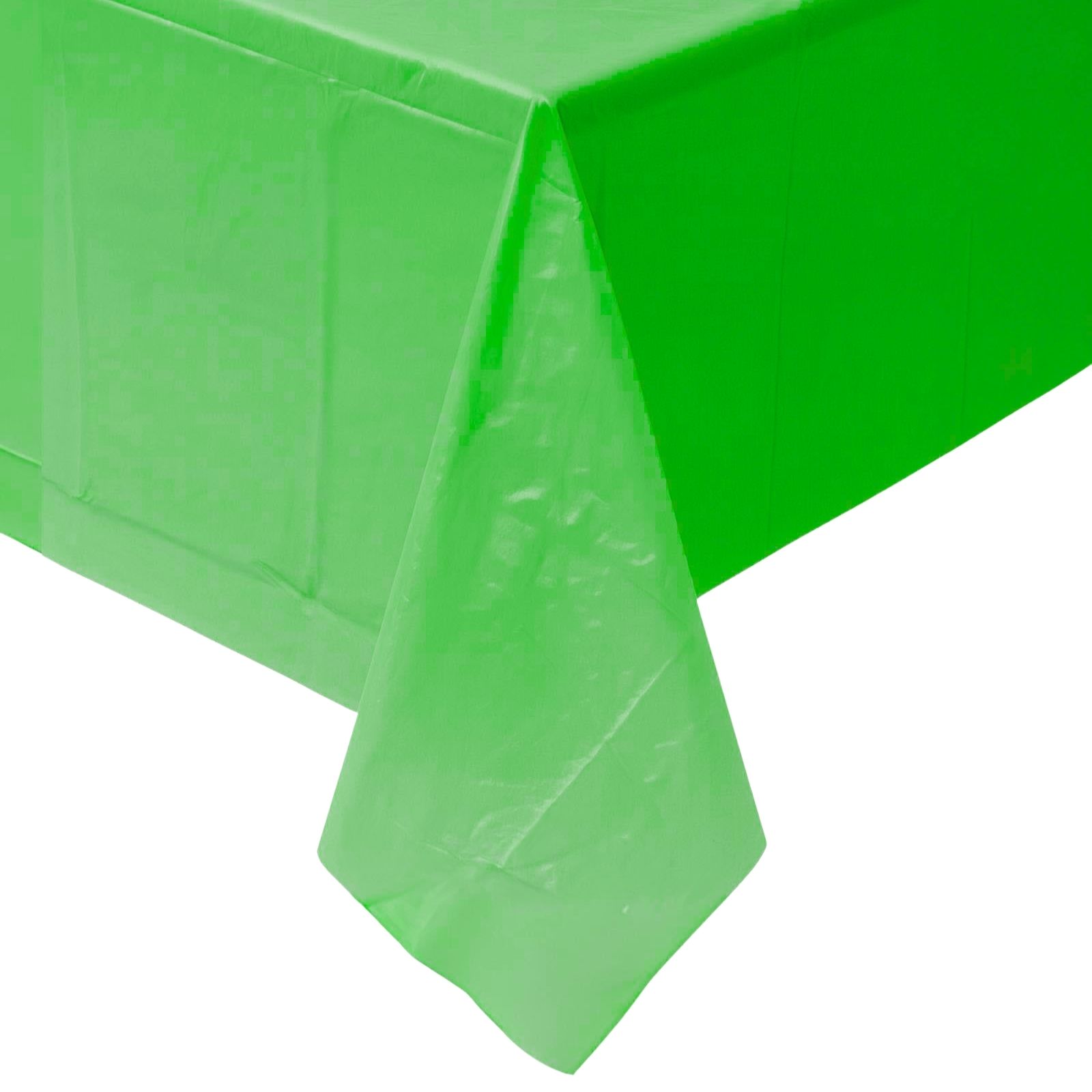 Lime Green Plastic Rectangular Tablecloth