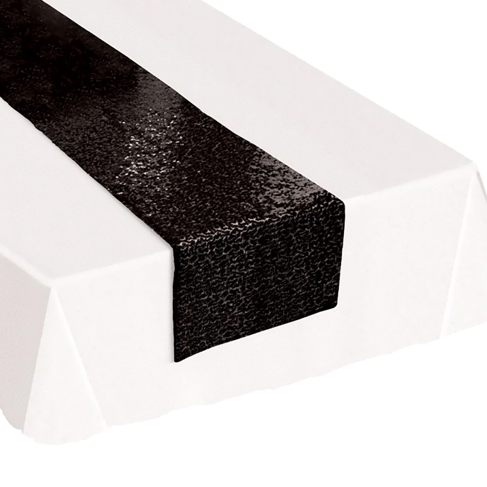 Black Sequin Table Runner (29cm x 191cm)
