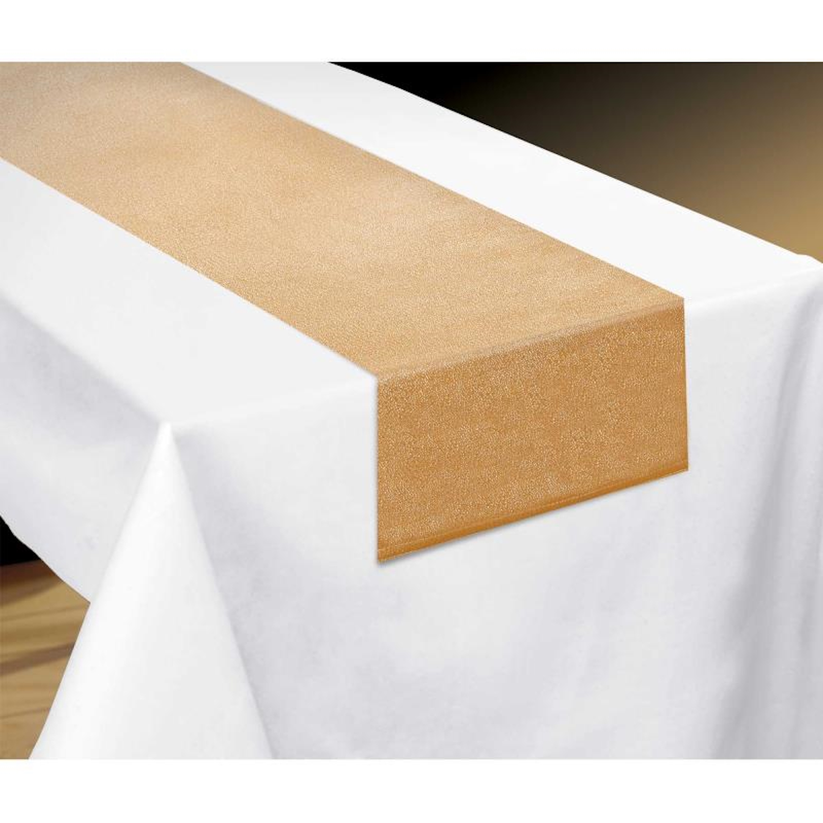 Gold Luxury Metallic Fabric Table Runner