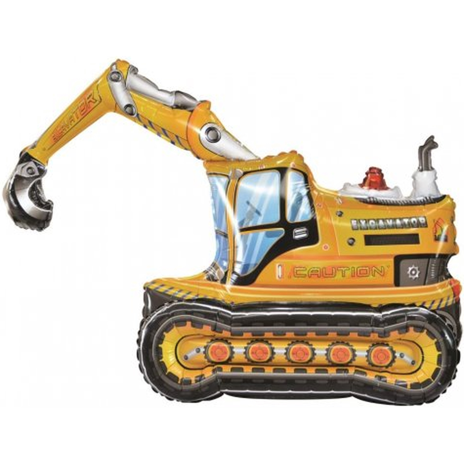Standing Airz Excavator Air Fill Foil Balloon 89cm